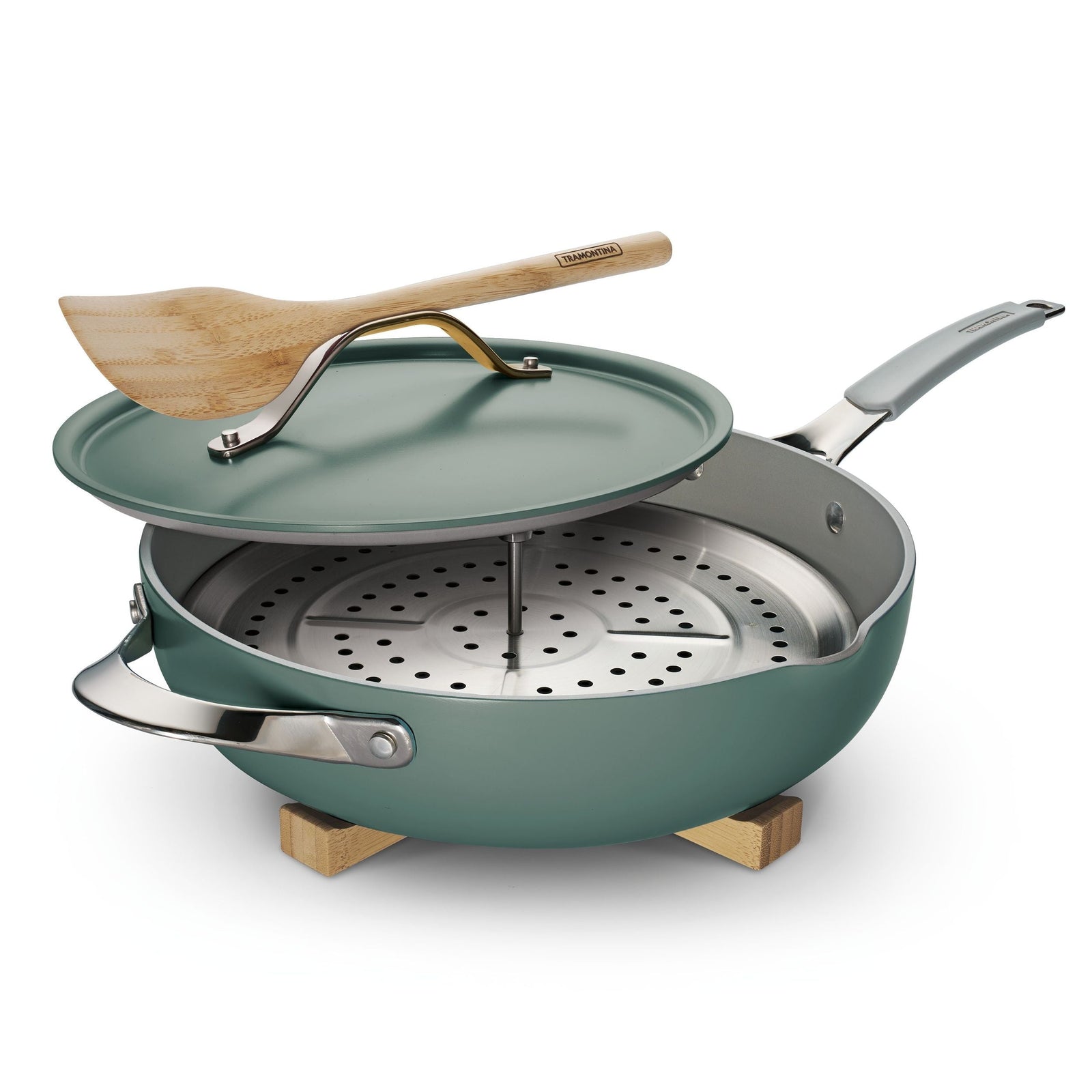 5 Qt All-in-One Plus Pan with trivet - Sea Salt Y0T9 - product image 1