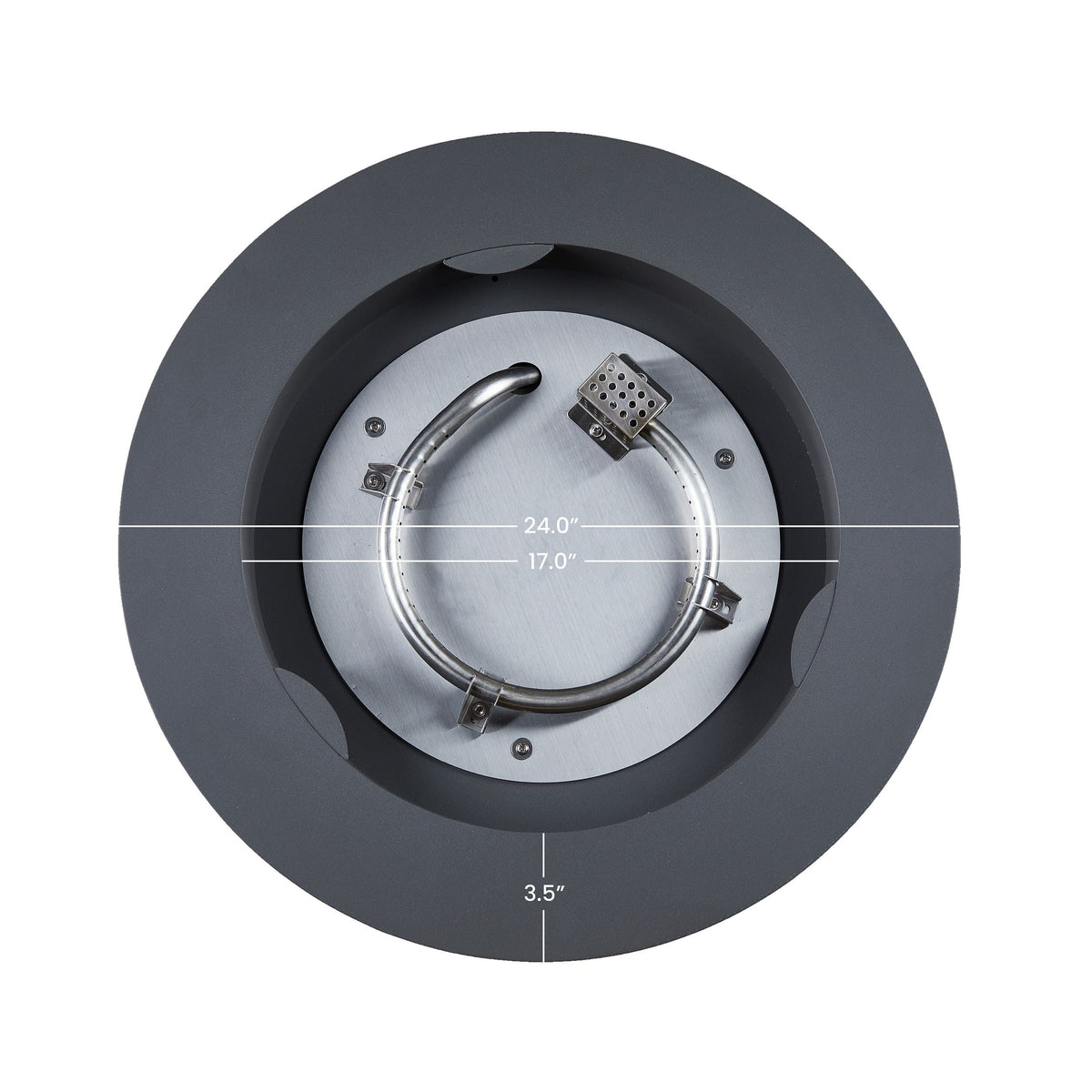 Steel Propane Fire Pit Hidden Tank in Slate, 24-in J2D3 - product image 5