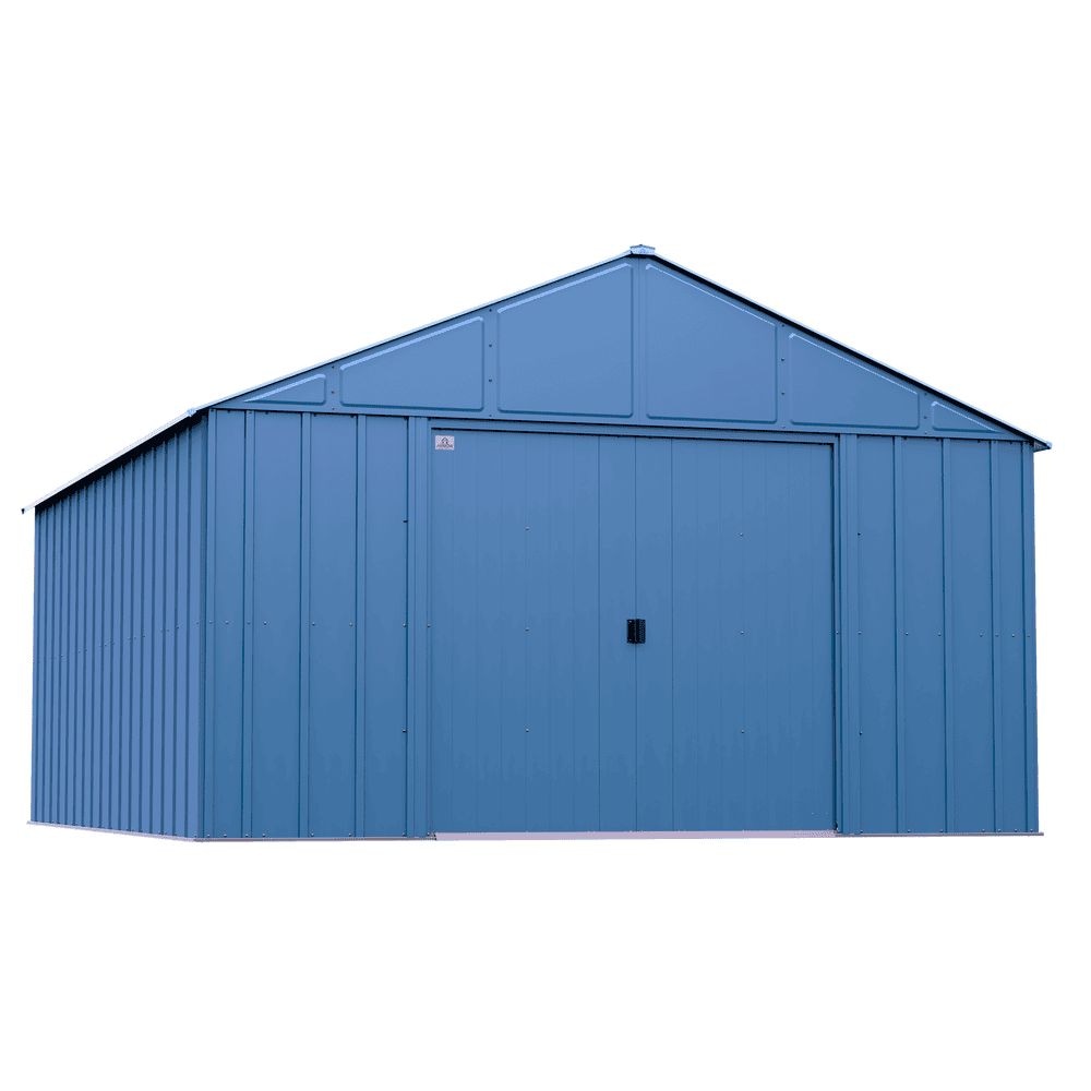 Classic 12x14-ft Blue Grey Corrosion-Resistant Steel Shed M1K3 - product image 1