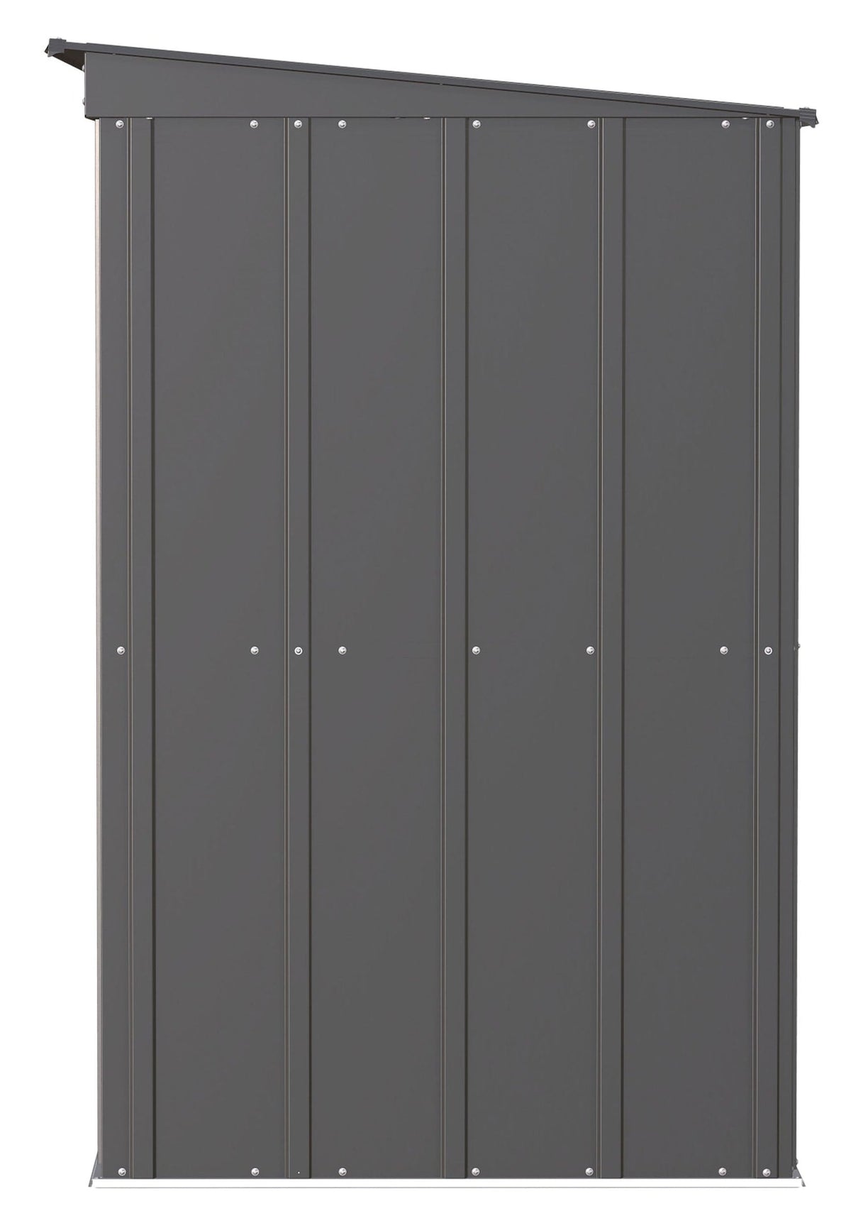 Classic Galvanized Steel Storage Shed, Charcoal, 6-ft x 4-ft C9O3 - product image 5