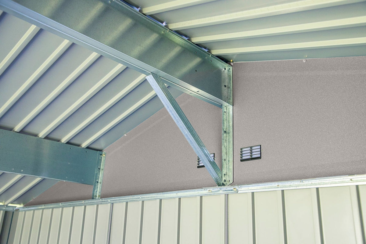 Elite 10x12-ft Cool Grey Corrosion-Resistant Steel Storage Shed B4F2 - product image 7