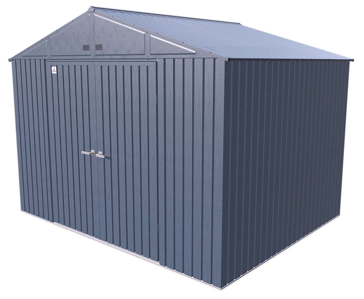 Elite Steel Storage Shed with Pent Roof, Blue Grey, 10-ft x 8-ft Q8C9 - product image 1