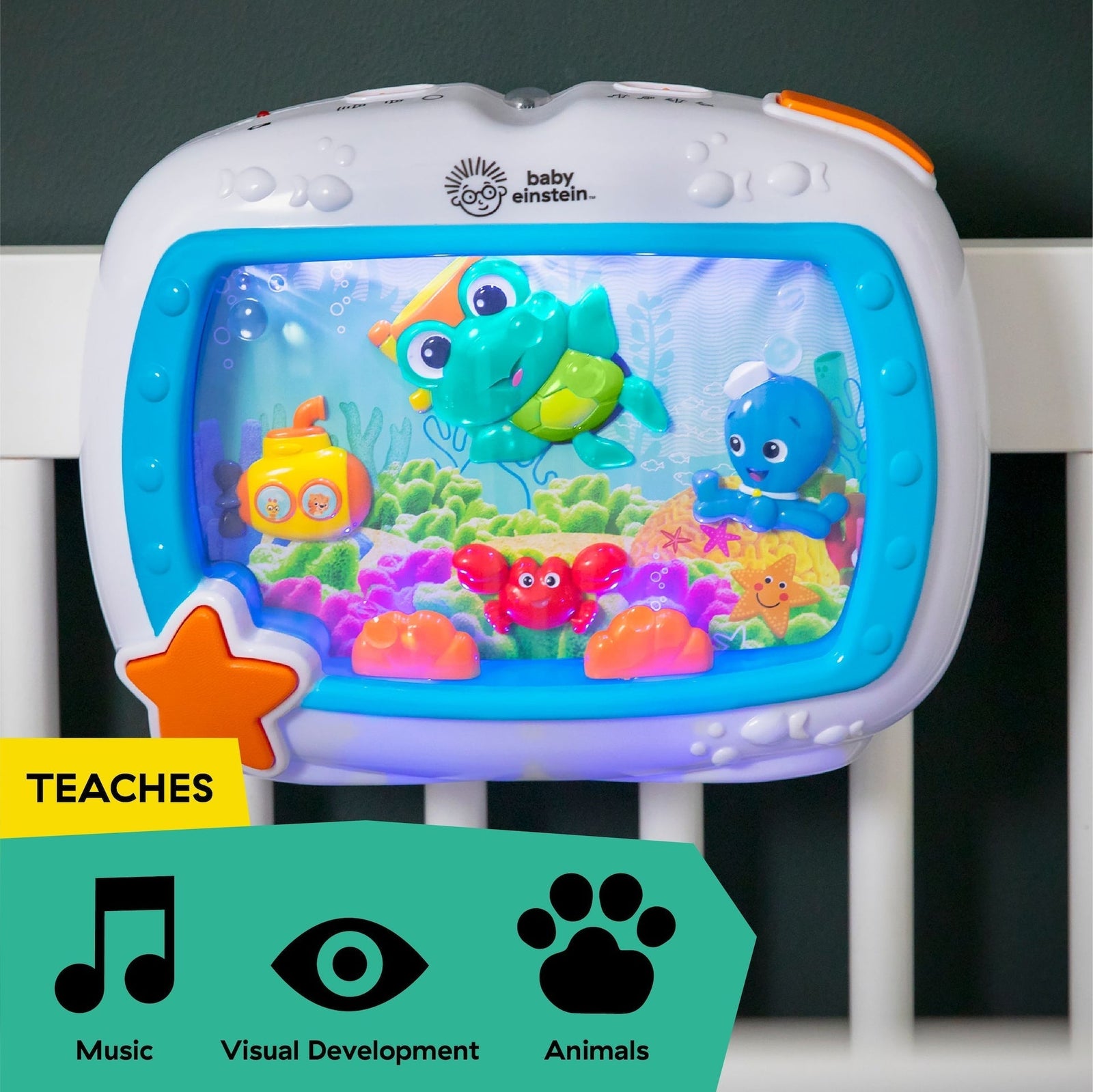 Baby Einstein Sea Dreams Soother Musical Crib Toy and Sound Machine R3C1 - product image 8