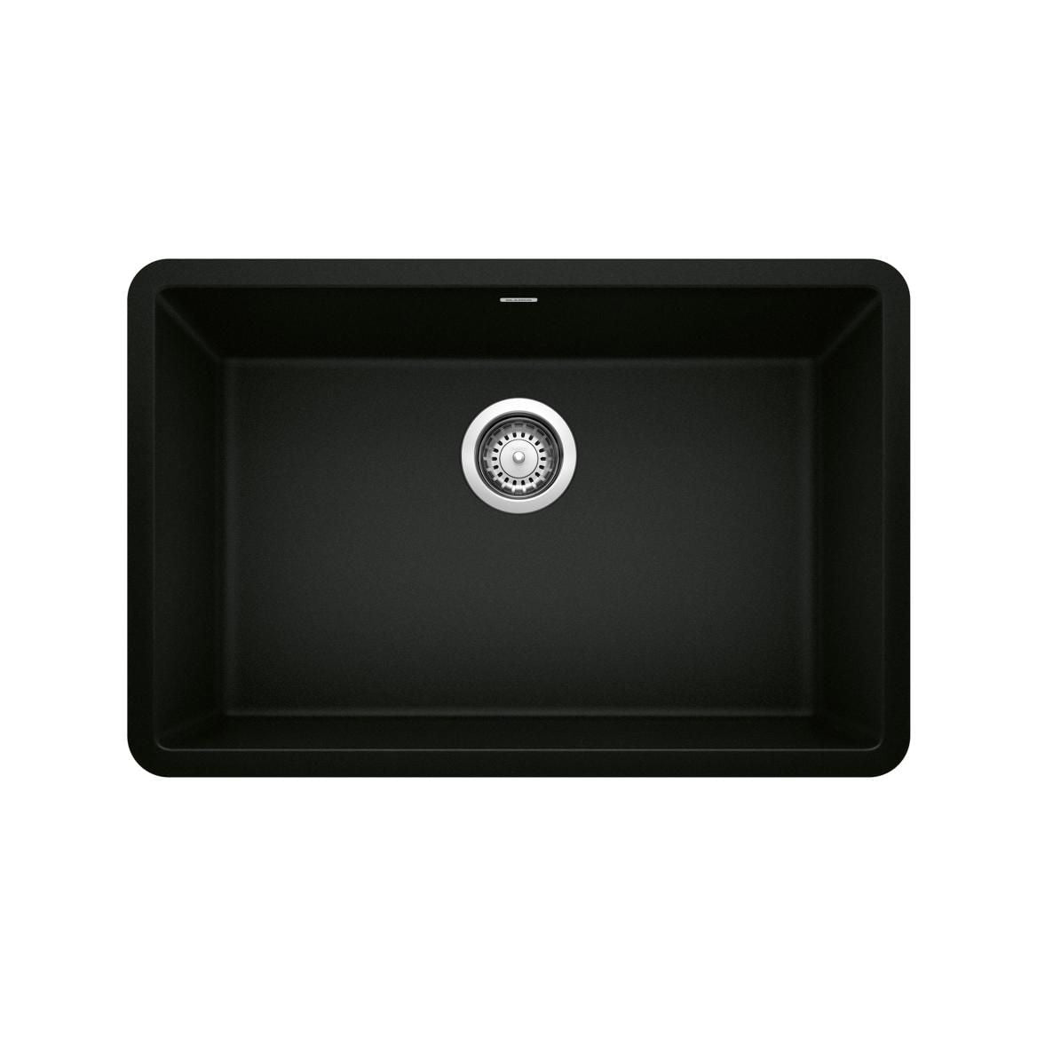 Precis SILGRANIT 27-in Single Bowl Undermount Kitchen Sink, Coal Black U4Q3 - product image 1