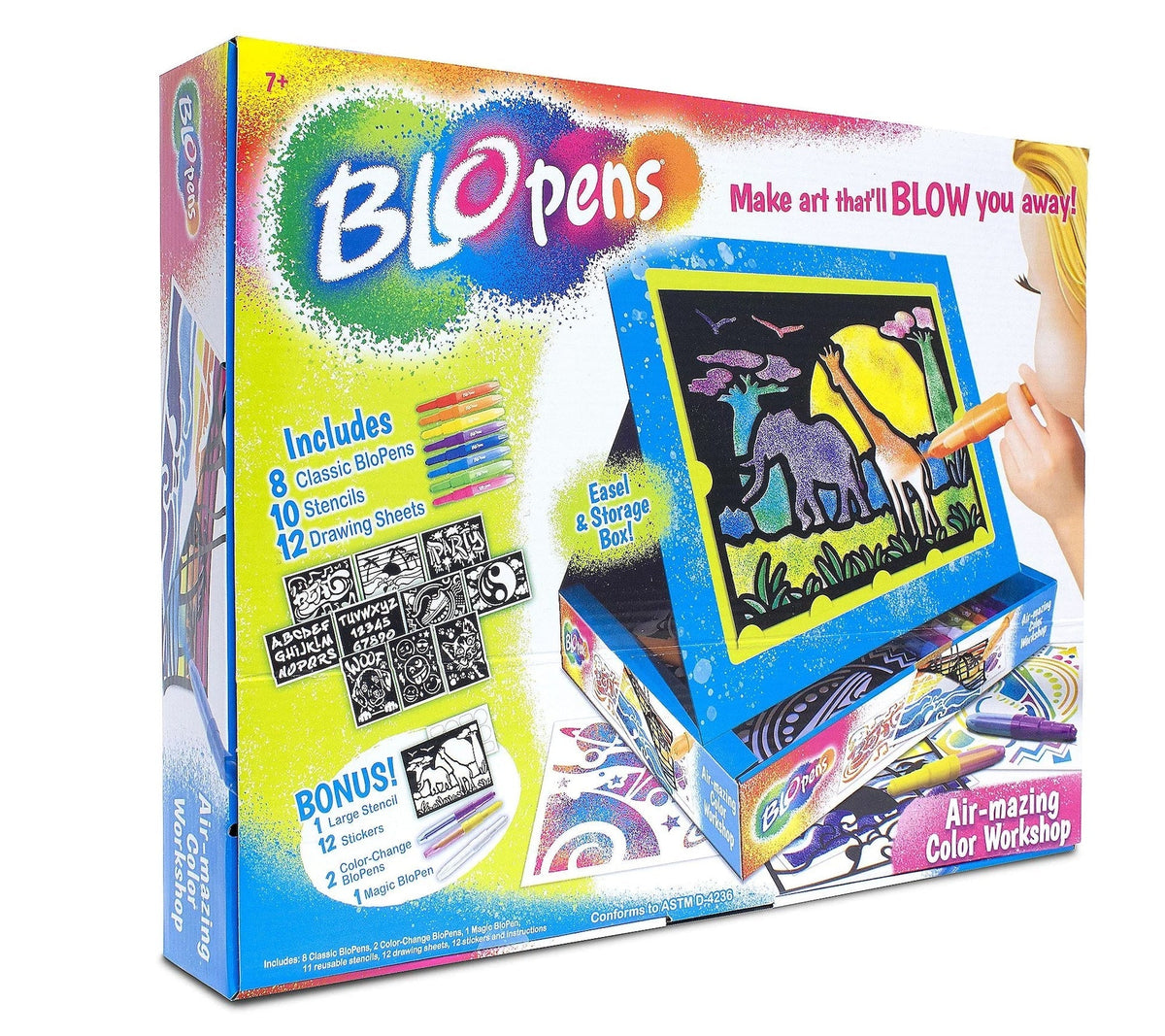 Air-Mazing Colour Workshop Kit with 10 Stencils, Ages 7+ L7B6 - product image 1