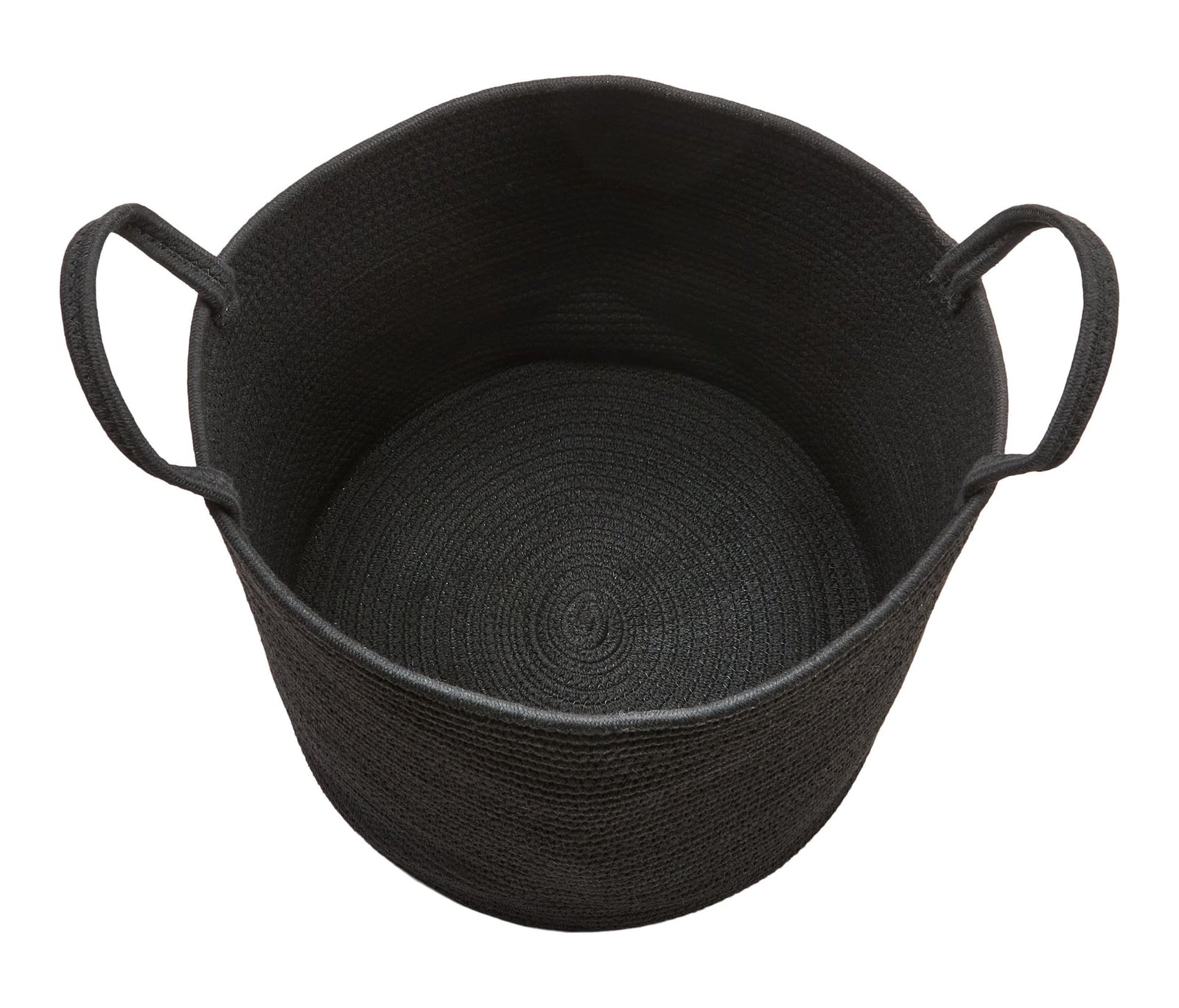 Finn Woven Cotton Rope Storage Basket, Black K8N0 - product image 1