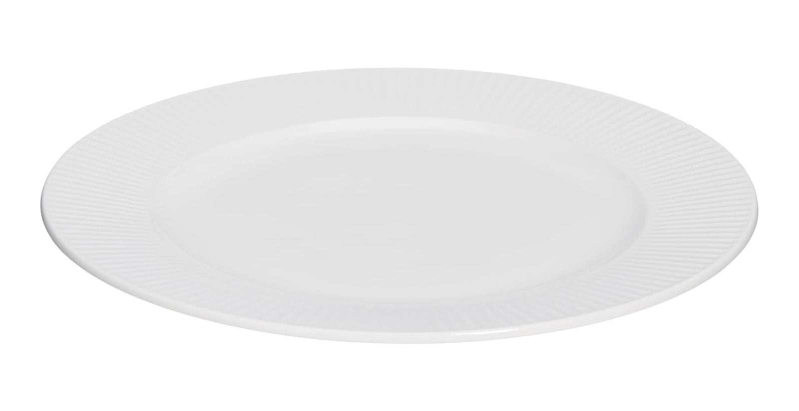 Highbury Ribbed New Bone Dinner Plate, 1-pc, White B6M7 - product image 1