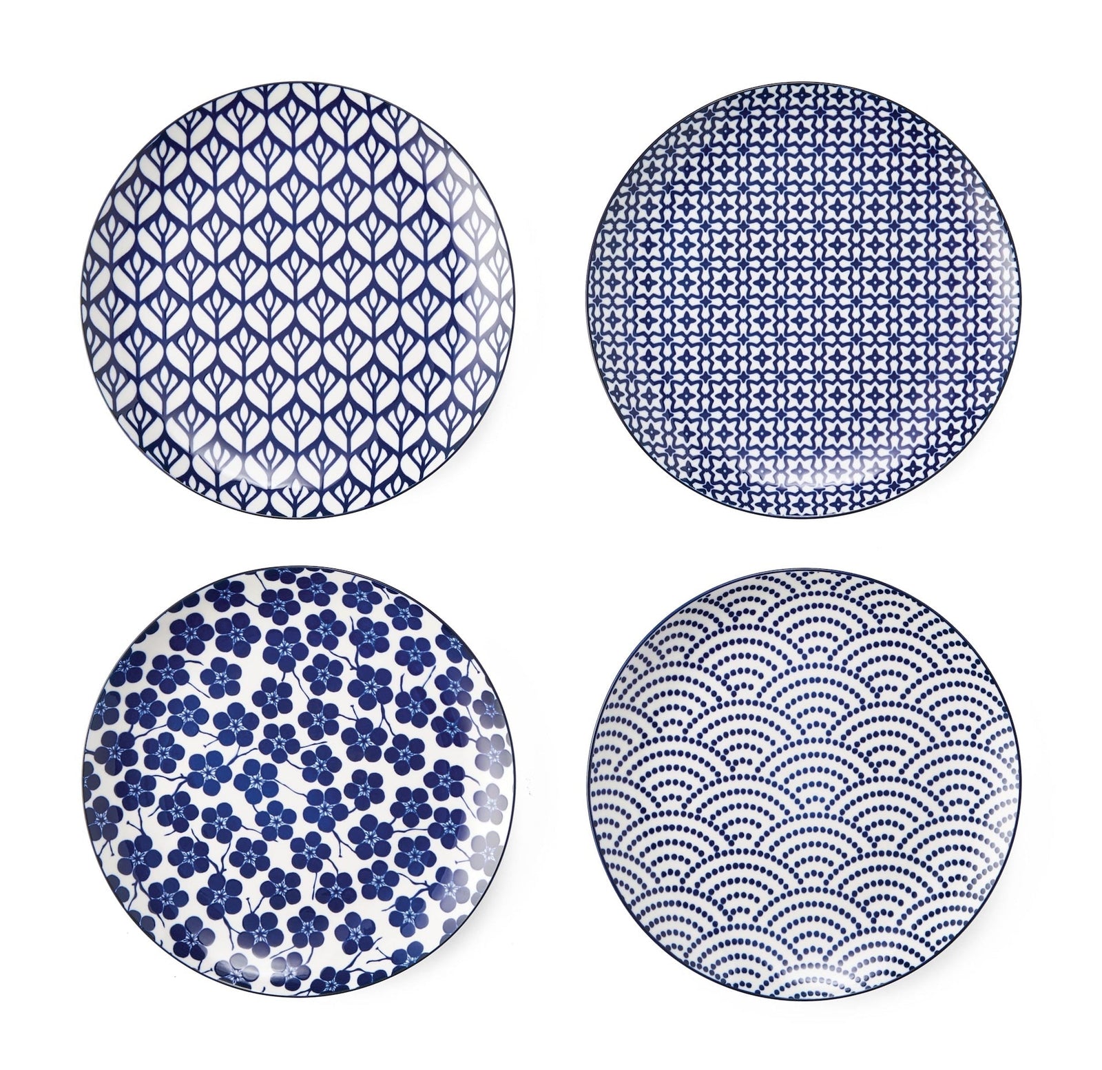 Patterned Porcelain Side Plates Serveware Set, 4-pk M6P2 - product image 1