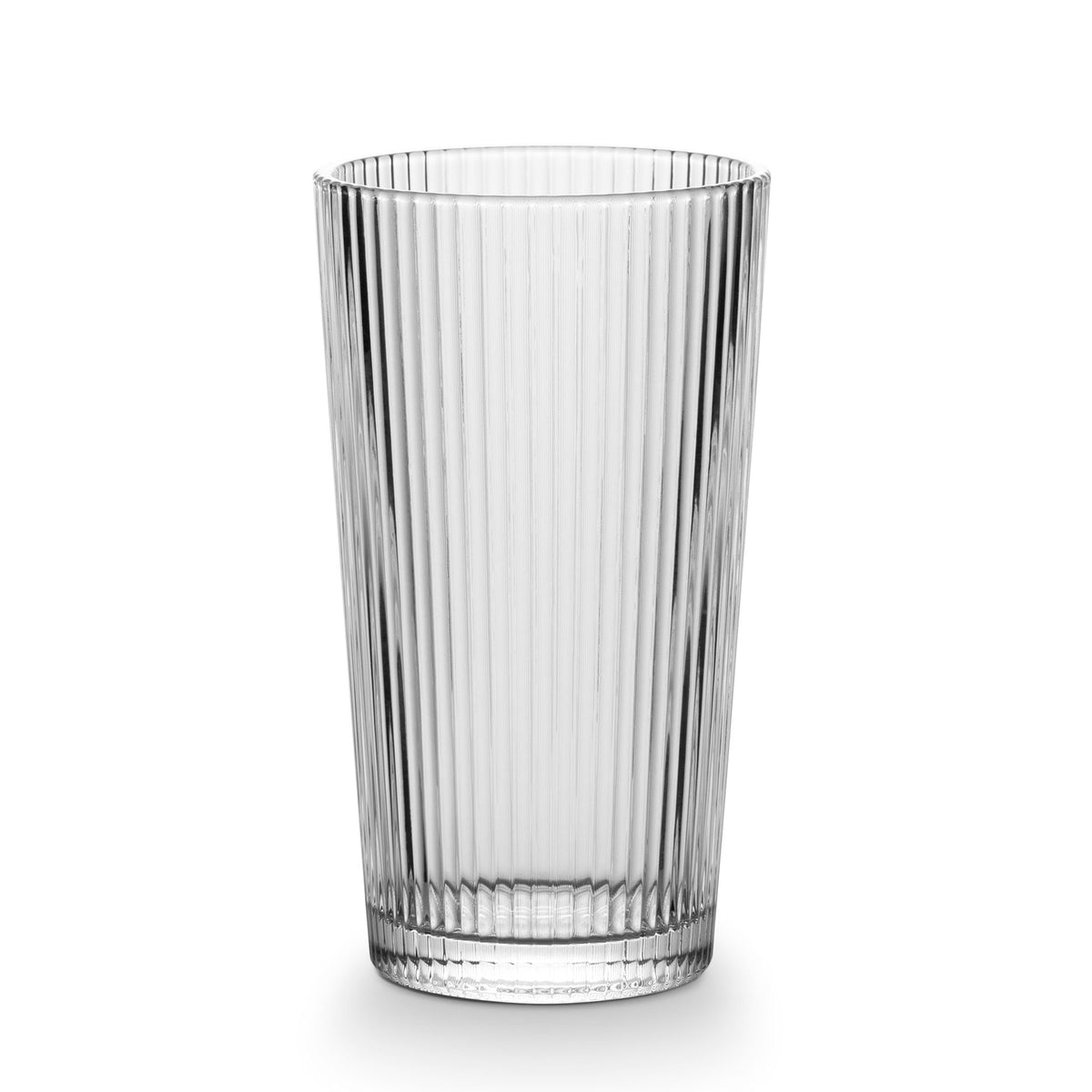 Ribbed High Ball Glass Set, Lead-free, 4-pc Q6O6 - product image 2