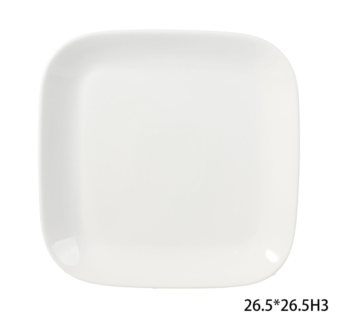 Square Stoneware Dinner Plate, 10-in, White I7F7 - product image 1