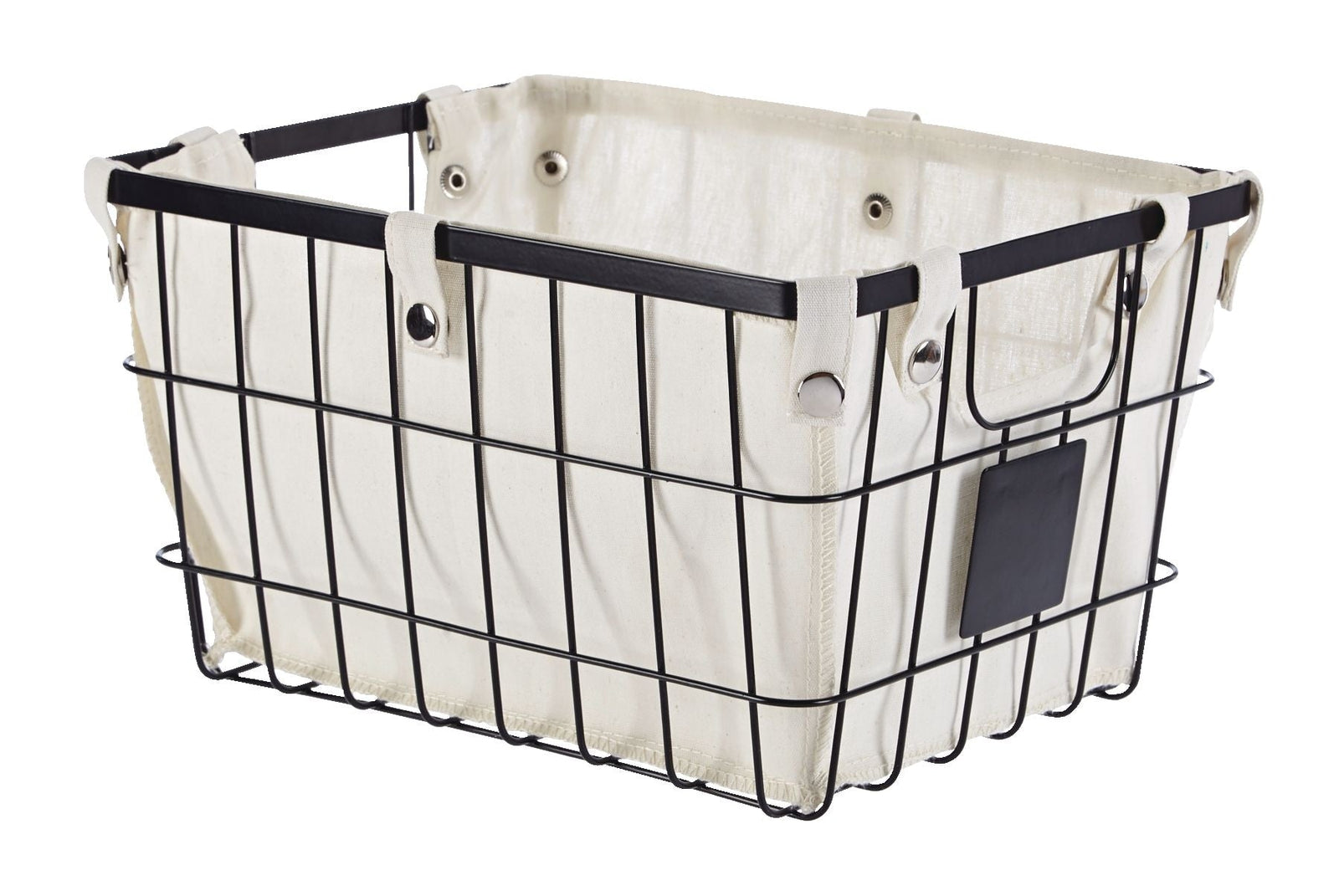 Wren Rectangular Wire & Fabric Basket, Assorted Sizes I6B0 - product image 1