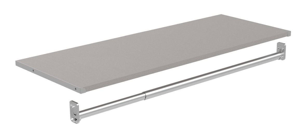Modular Shelf & Hang Rod Kit, Taupe Q8Y7 - product image 1