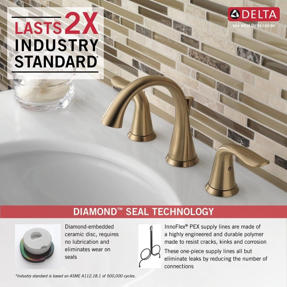 Lahara 2-Handle Widespread Faucet, Champagne Bronze Q7A8 - product image 3