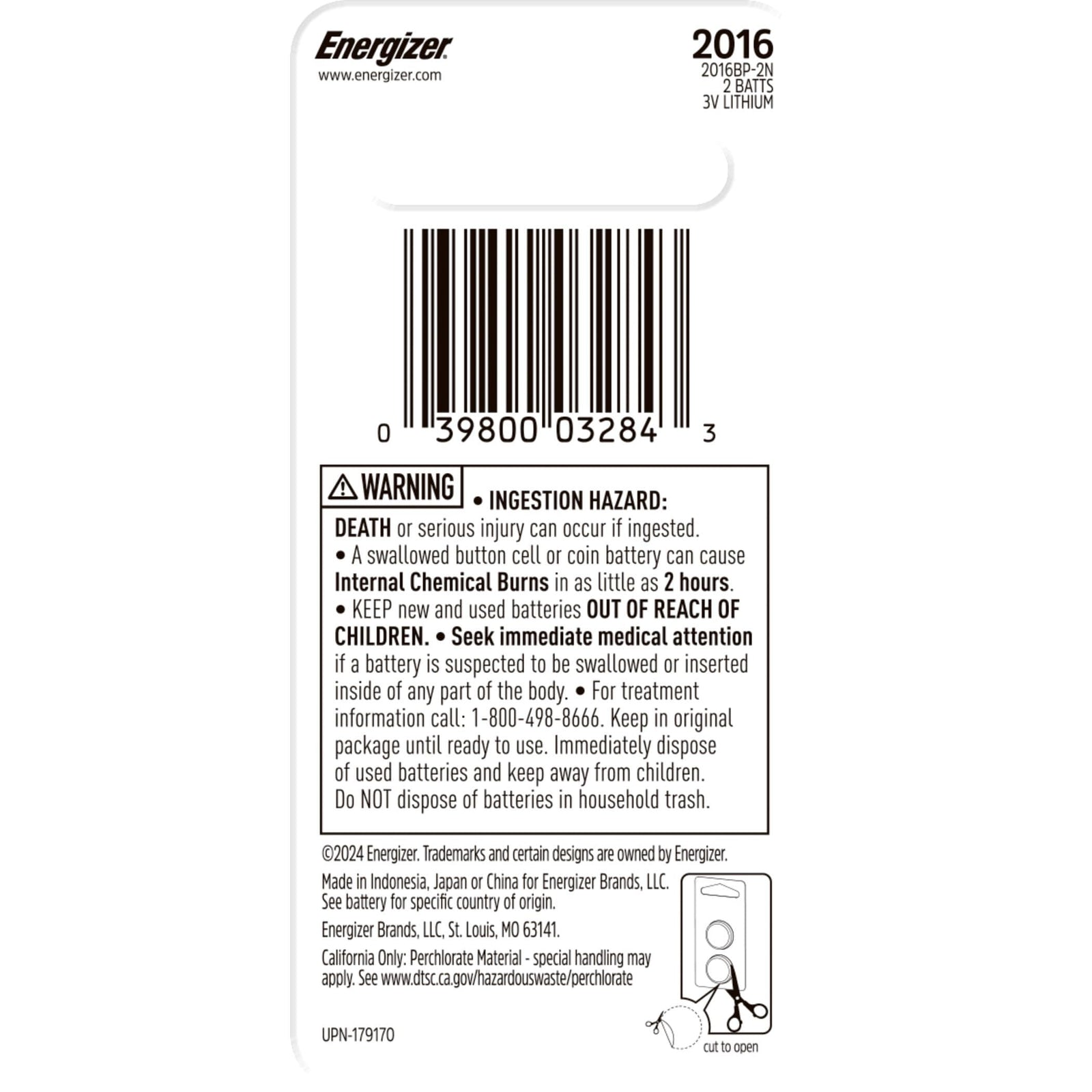 CR2016 3V / 3 Volt Lithium Coin Cell Batteries for Watches & Electronics, 2-pk B3Z1 - product image 4