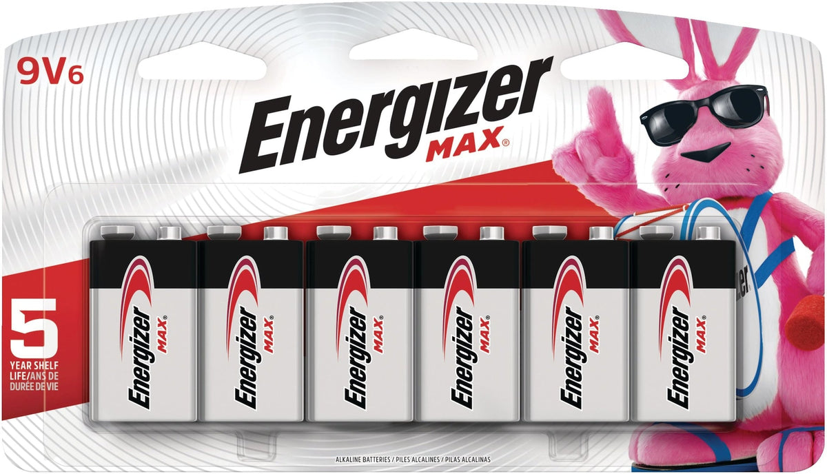 Max 6-pk 9V / 9 Volt Alkaline Batteries, Long Lasting, All Purpose J7A8 - product image 1