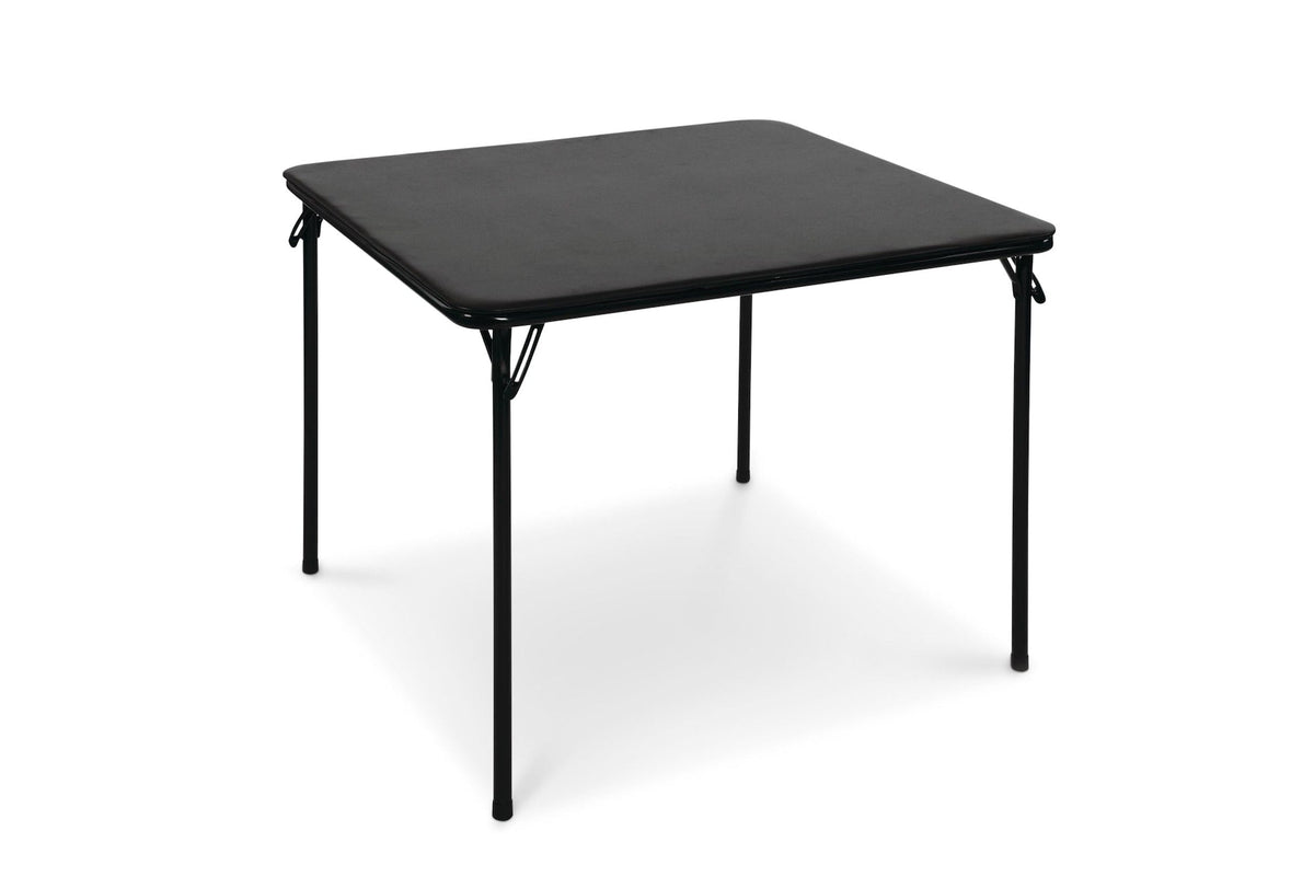 34-in x 34-in Portable Vinyl Top Metal Folding Card Game/Activity Table, Black U6E4 - product image 1