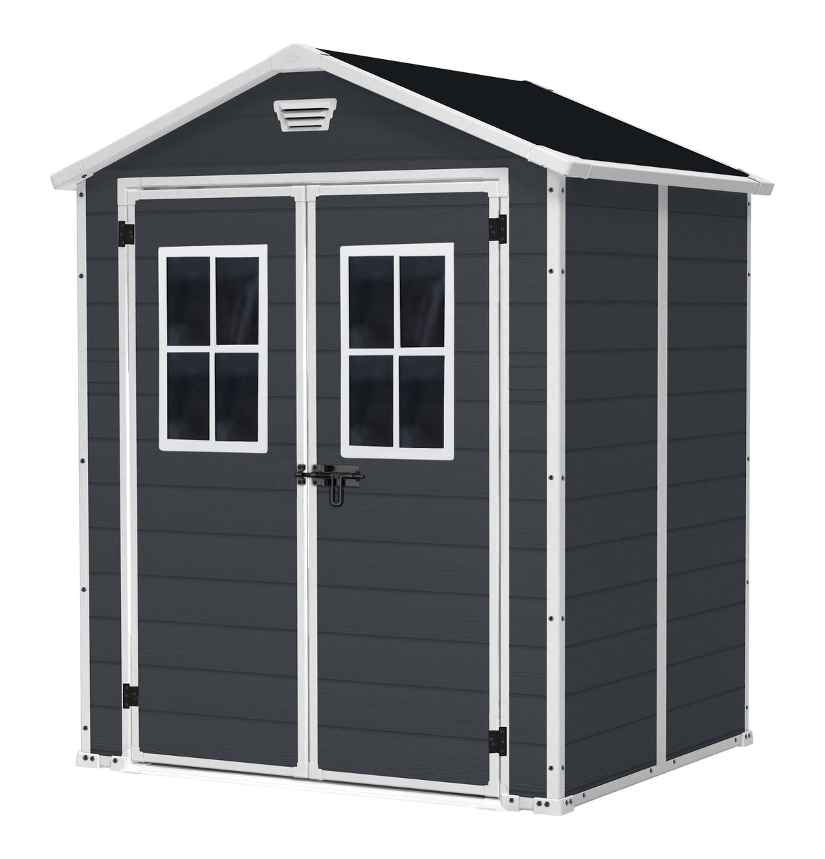 Manor Resin Outdoor Storage Shed with Fixed Window, Grey, 6-ft x 5-ft O5T2 - product image 1