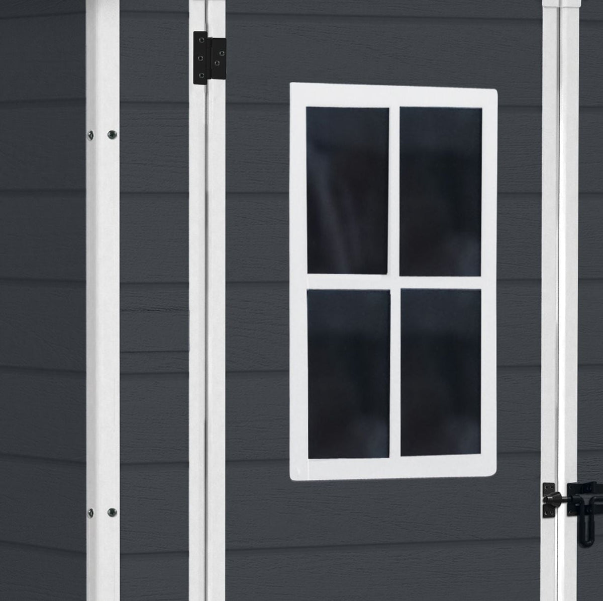 Manor Resin Outdoor Storage Shed with Fixed Window, Grey, 6-ft x 5-ft O5T2 - product image 3