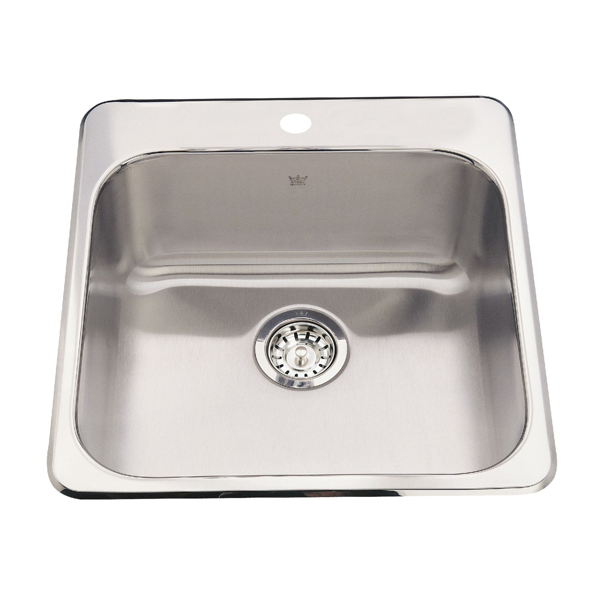 Steel Queen Top Mount Stainless Steel Single Bowl Kitchen Sink, 23x23x7-in Z9P5 - product image 1