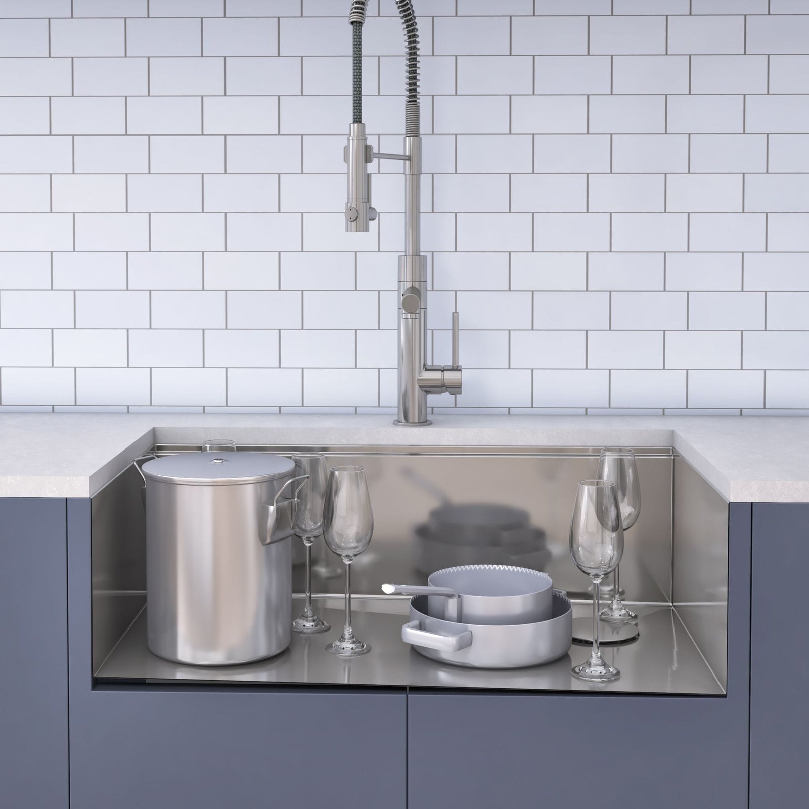 Kore Undermount Stainless Steel Single Bowl Kitchen Sink with Add-Ons, 27x19x11-in F7V7 - product image 2