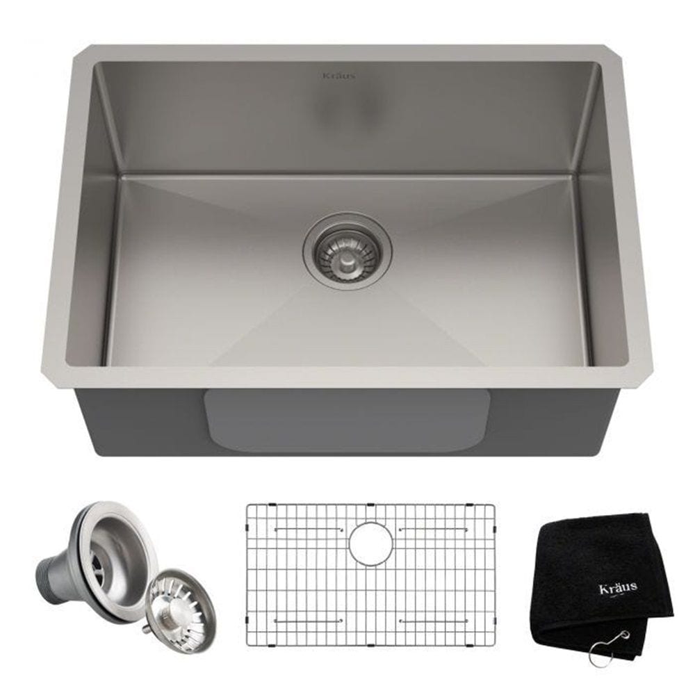 Standard PRO Undermount Stainless Steel Single Bowl Kitchen Sink, 26x18x10-in M2C6 - product image 1