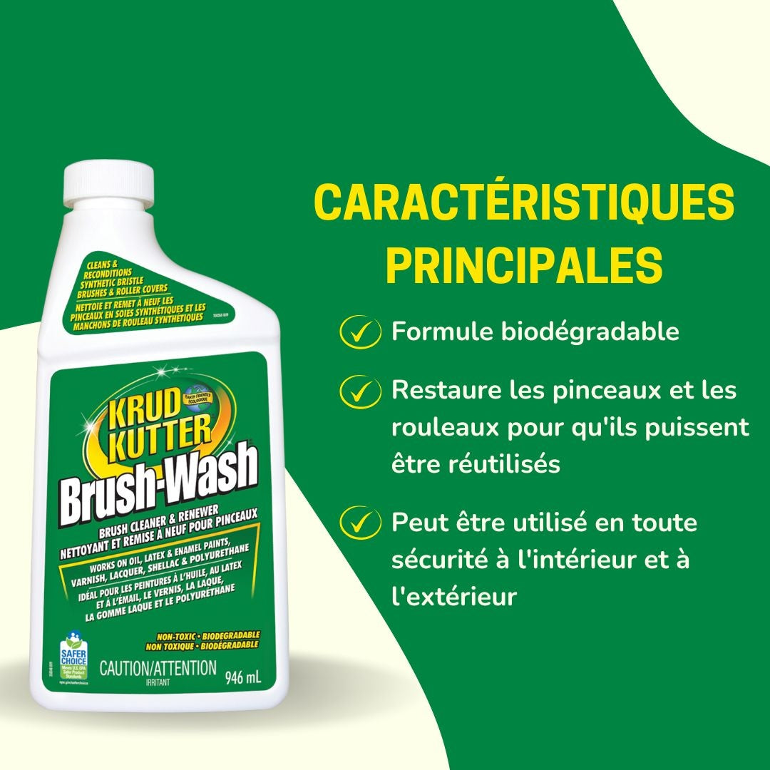 Brush-Wash Cleaner & Renewer For Oil, Latex & Enamel Paint, Non-Toxic, 946-mL A2U9 - product image 3