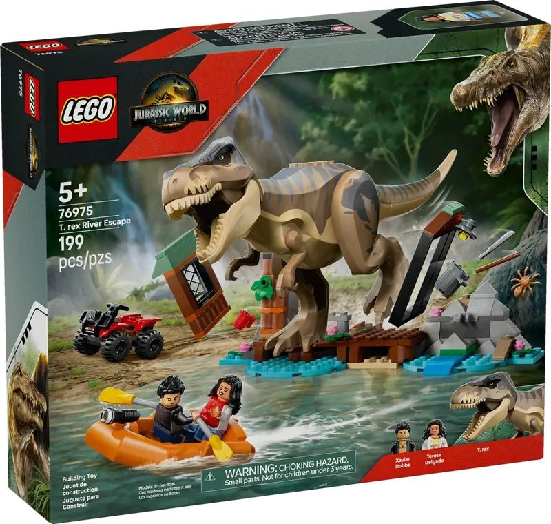 Jurassic World T.Rex River Escape - 76975, 199-pcs, Ages 5+ H7D1 - product image 1