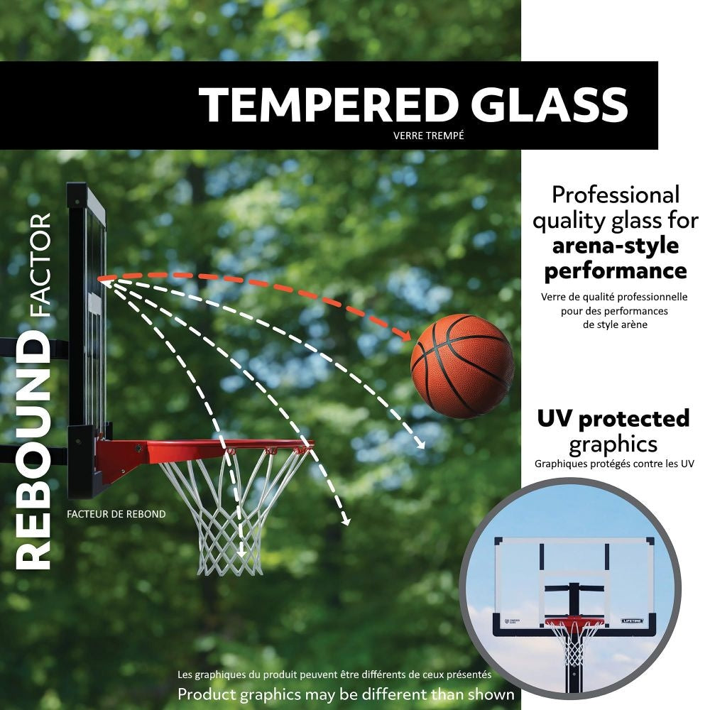 Mommoth Bolt Down Basketball Hoop with 60-in Tempered Glass N3W9 - product image 5