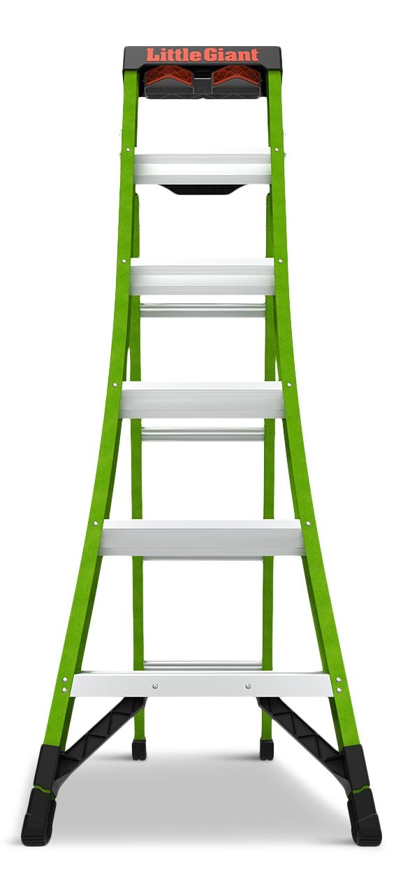 Giant Ladders King Kombo 3-in-1 Grade 1AA Fiberglass Ladder, 6-ft to 10-ft, 375-lb, Model# 13906-305 W9V4 - product image 1