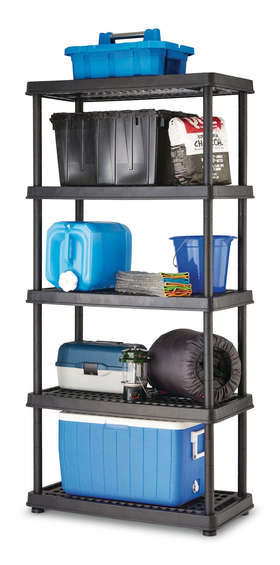 Adjustable 5-Shelf Resin/Plastic Storage Rack/Shelving Unit, 36 x 18 x 72-in G7E2 - product image 2
