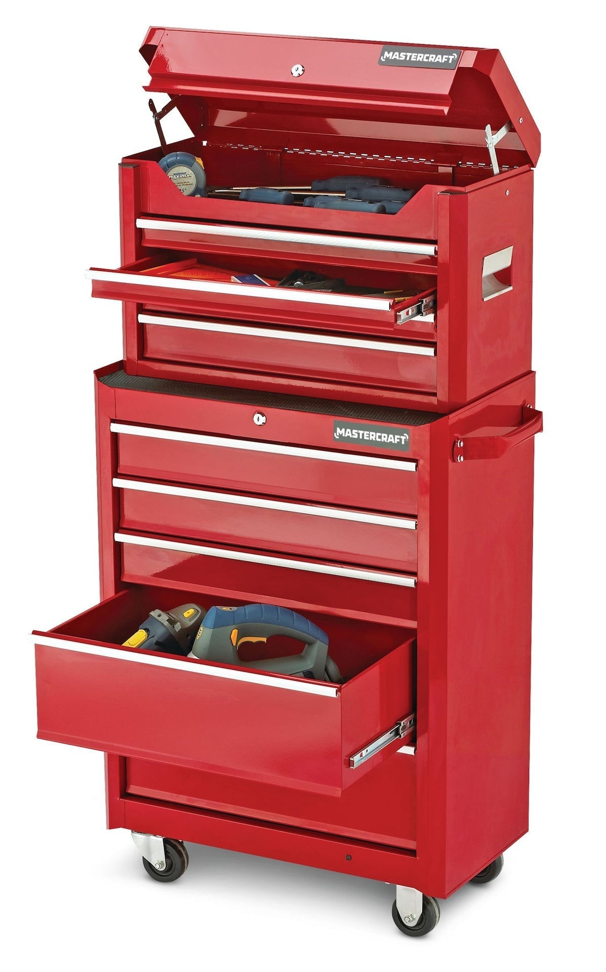 Rolling Tools Storage Cabinet with 5 Drawers, Deep Red, 24-in W5K6 - product image 7