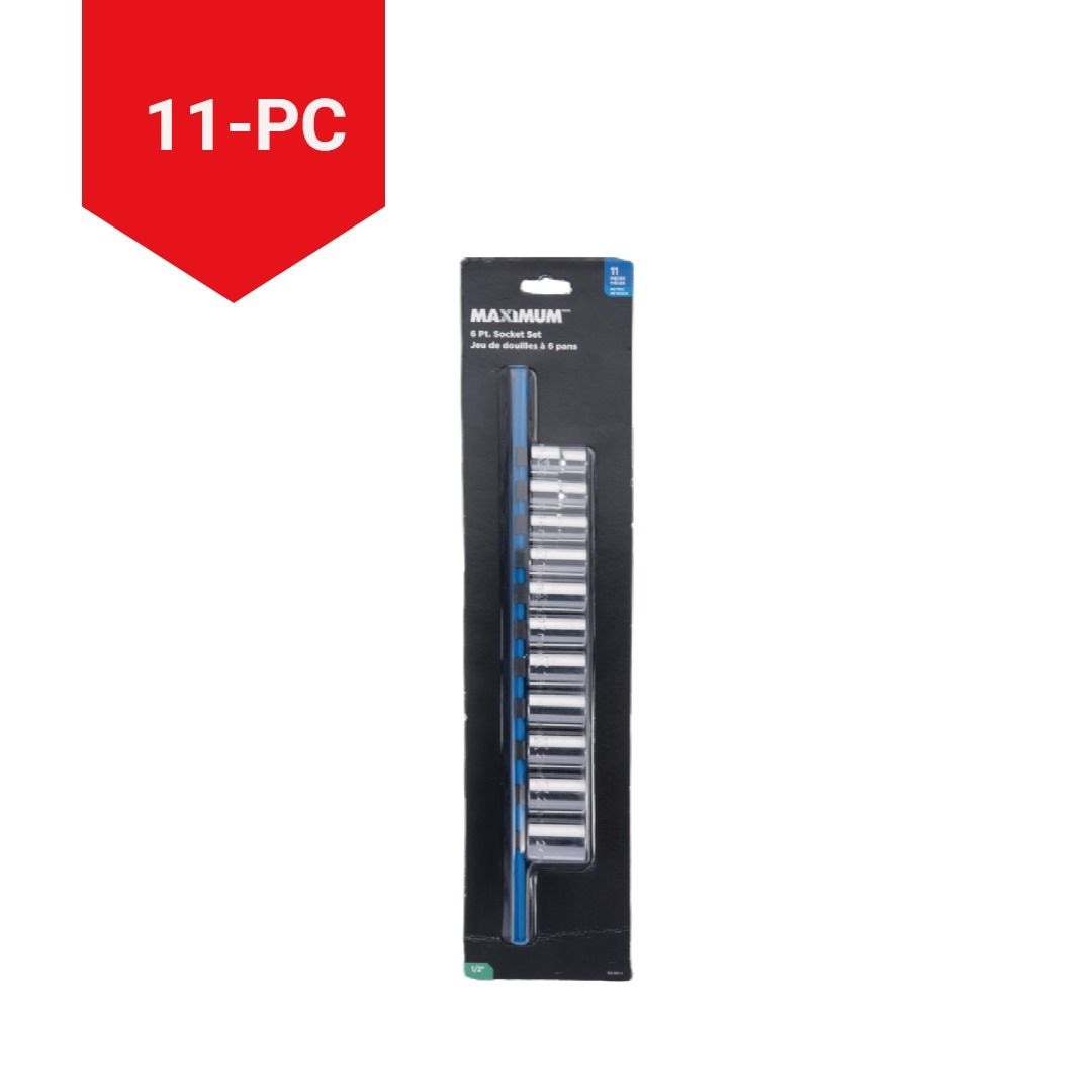 1/2-in Drive 6 Pt. Socket Set, Metric, Nickel-Chrome Plating, 11-pc T1S8 - product image 2