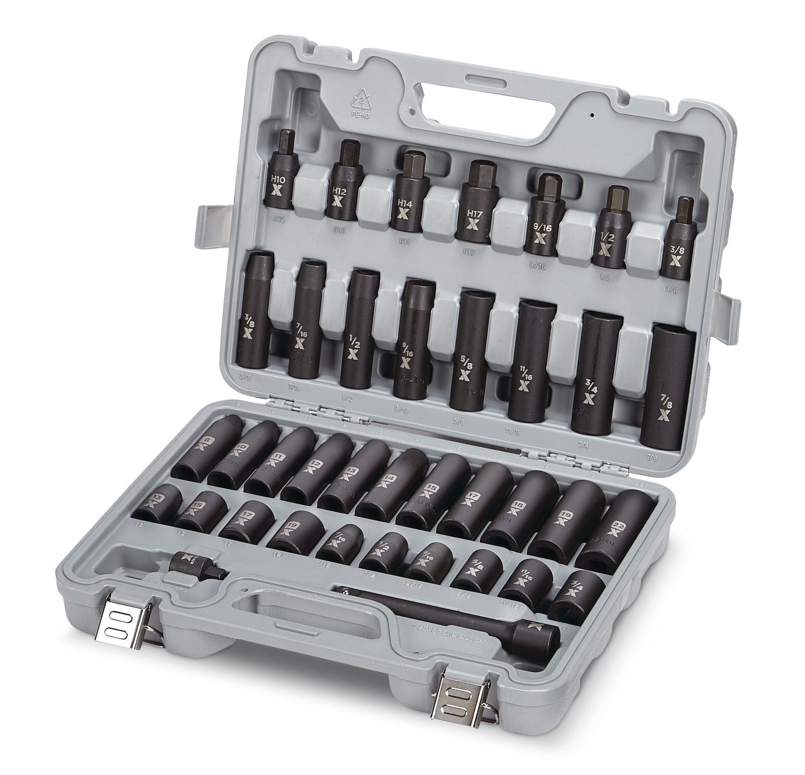 1/2-in Drive Professional Grade Impact Socket Set, 38-pc, CRMO J2C5 - product image 1
