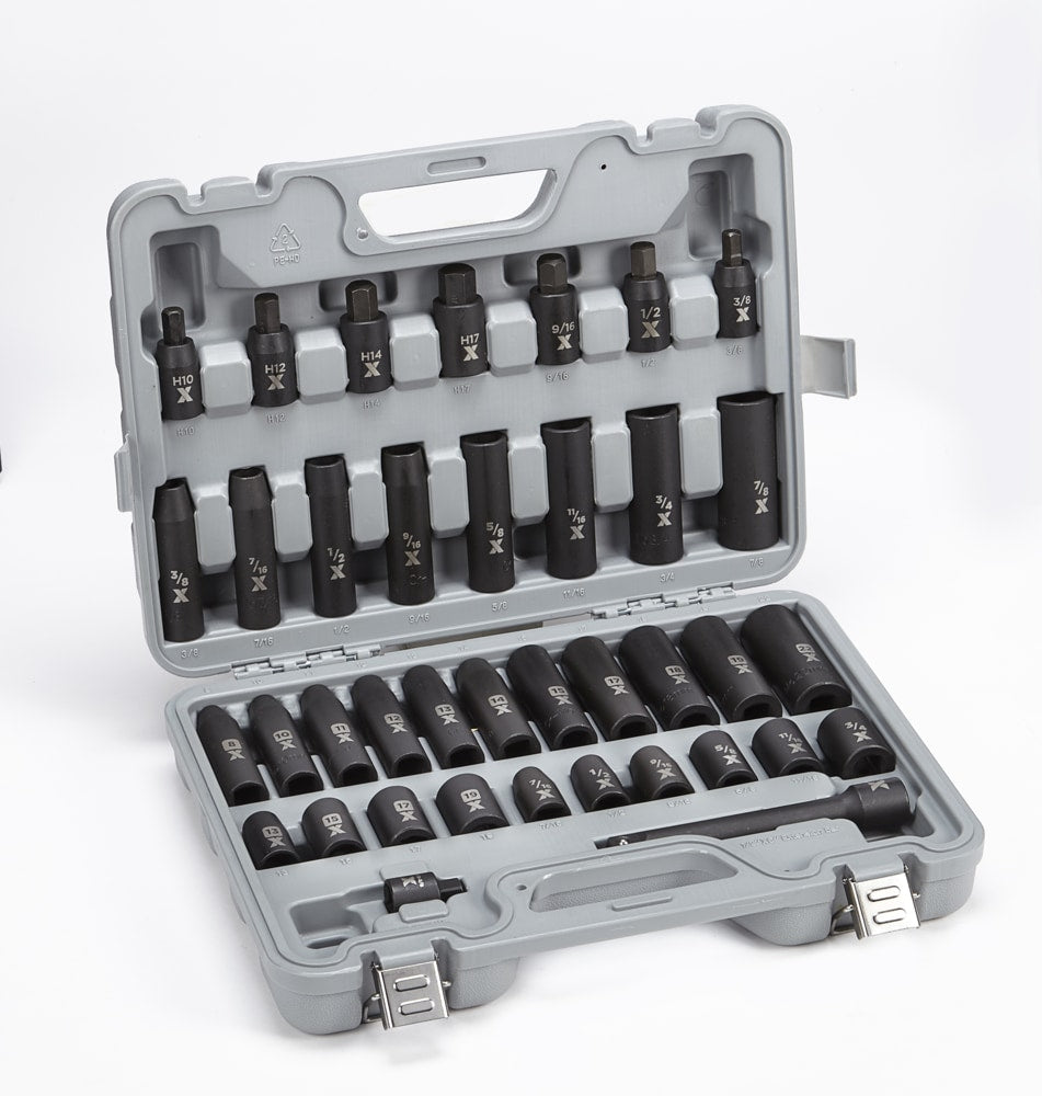 1/2-in Drive Professional Grade Impact Socket Set, 38-pc, CRMO J2C5 - product image 2