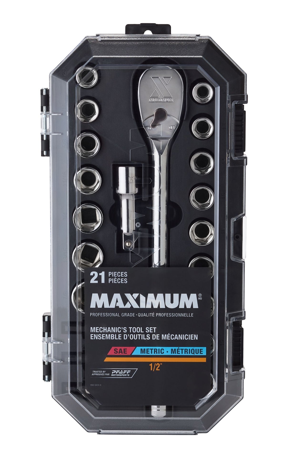 21 Piece 1/2" Drive Metric Socket Set P6A0 - product image 2