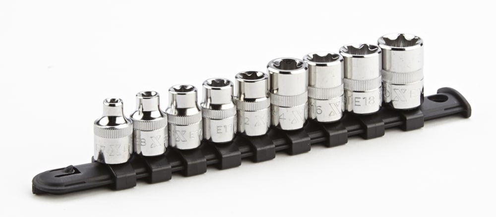 E-Torx Bit Socket Set, Chrome-Plated, 9-pc R7T0 - product image 2