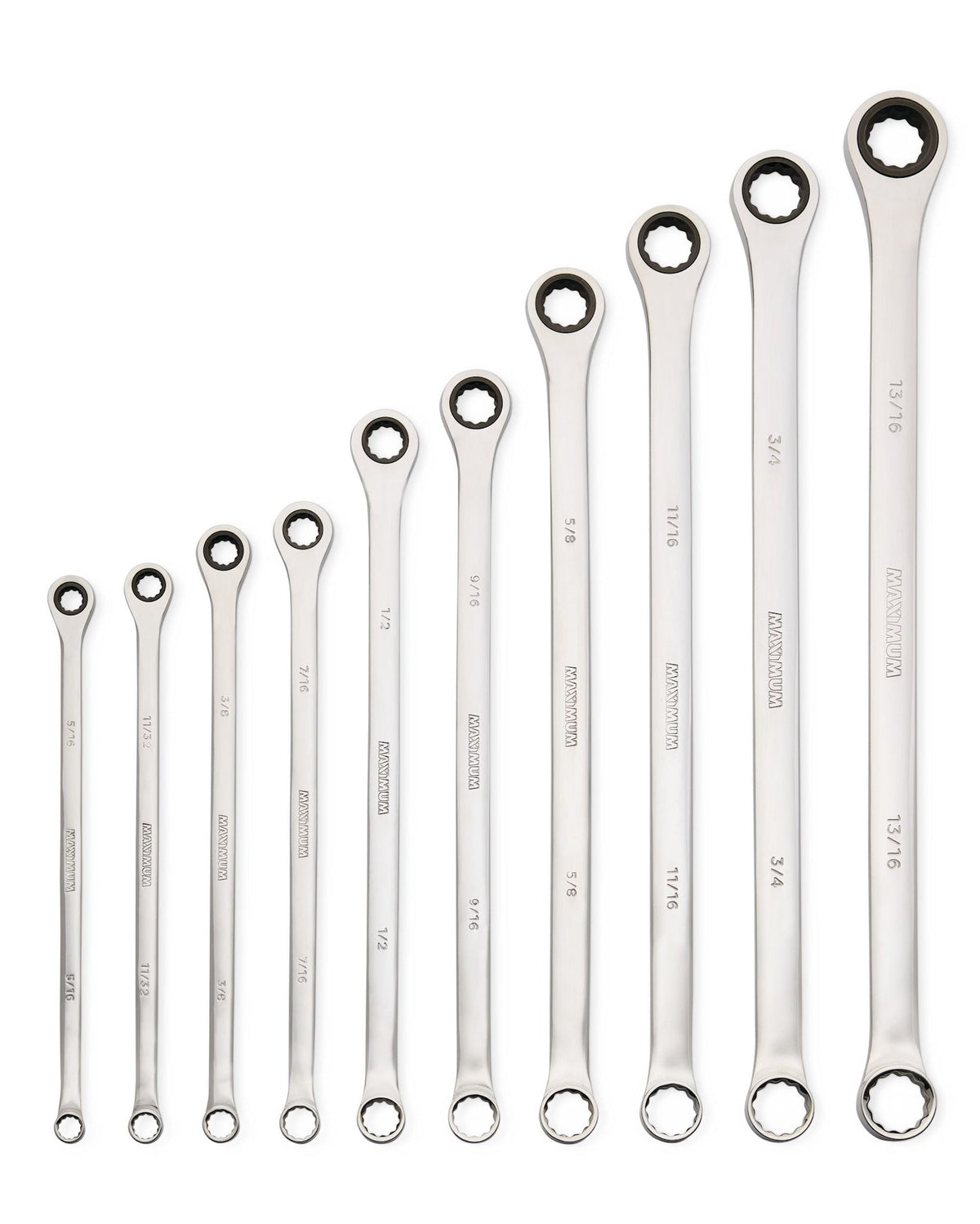 Extra-Long Double Box-End Ratcheting Wrench Set, SAE, 10-pk L6W6 - product image 4