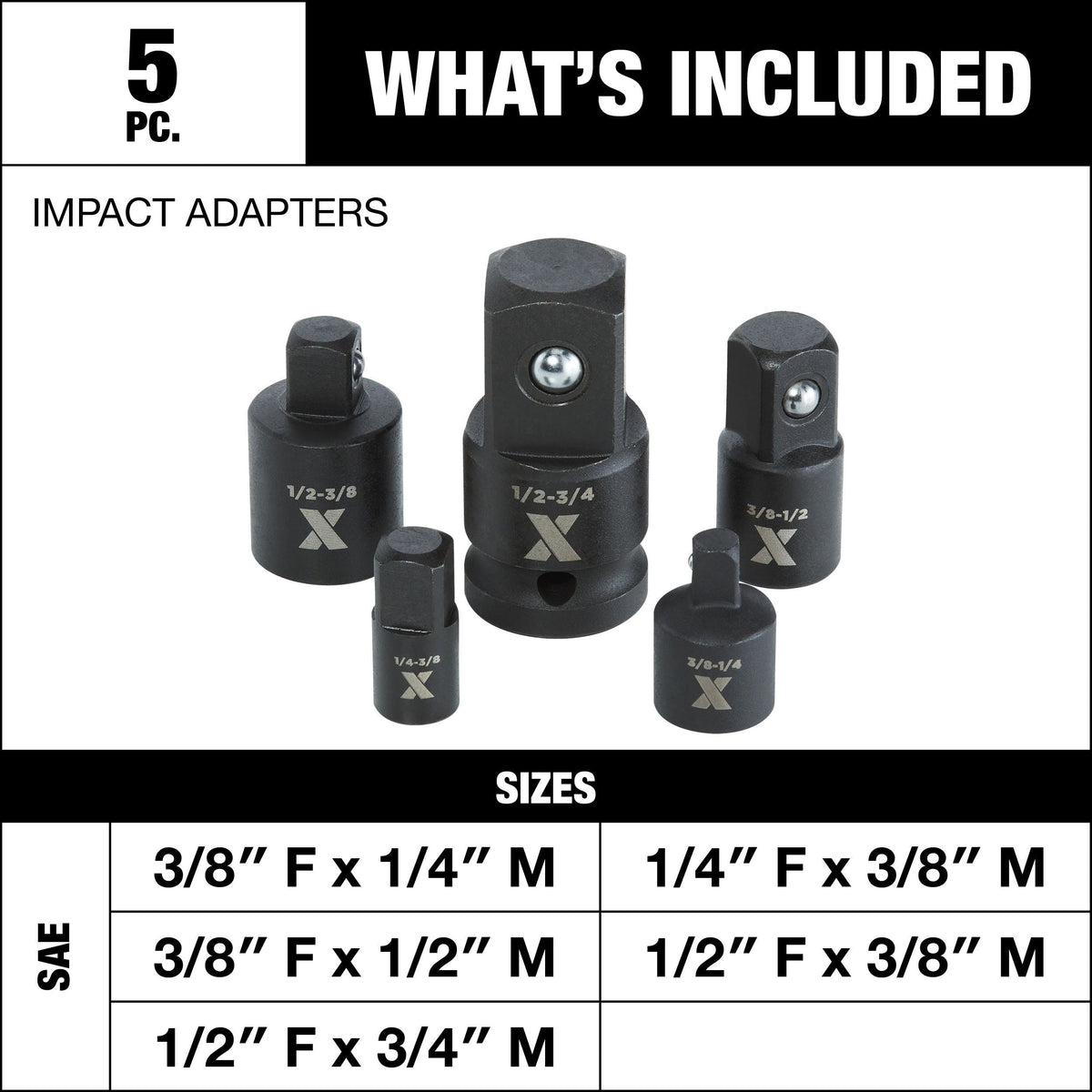Impact Adapter Set with Case, 5-pc C6N7 - product image 6