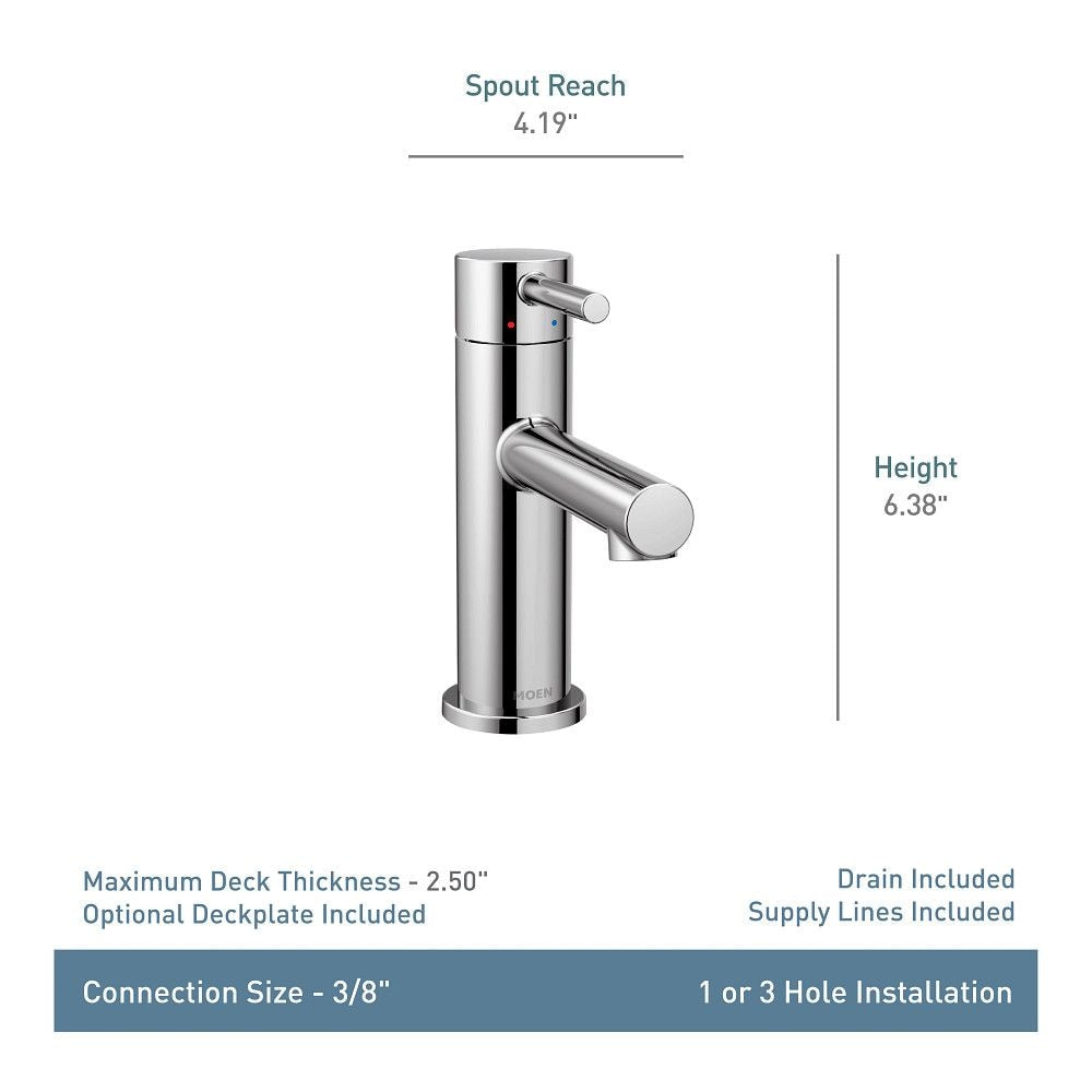 Align Single Handle High Arc Single Hole Bathroom Sink Faucet, Brushed Nickel J2T0 - product image 3