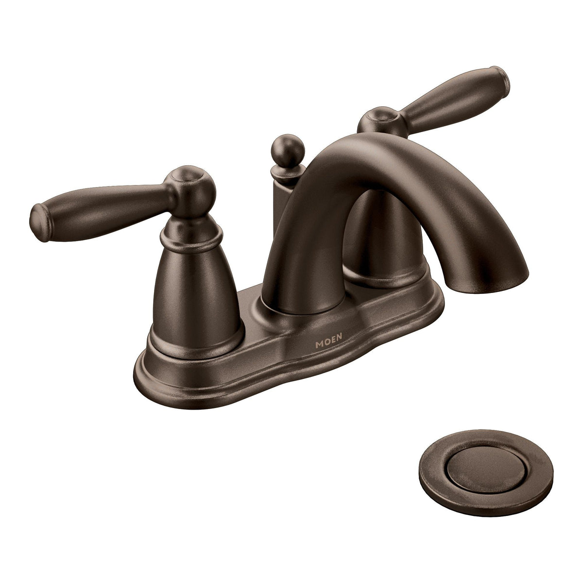 Brantford Double Handle Low Arc 4-in Centerset Bathroom Sink Faucet, WaterSense Certified, Oil Rubbed Bronze O3A0 - product image 1