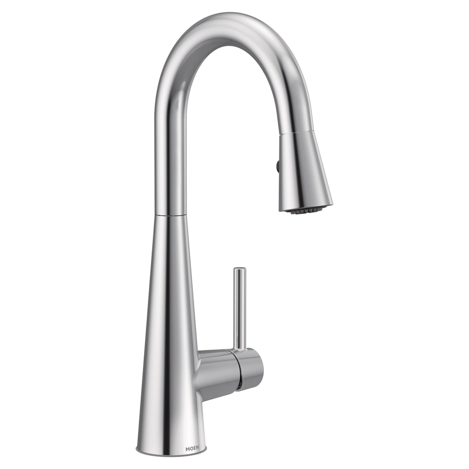 Sleek Single Handle High Arc Pull Down Kitchen Faucet with Power Clean, Chrome E4N4 - product image 1