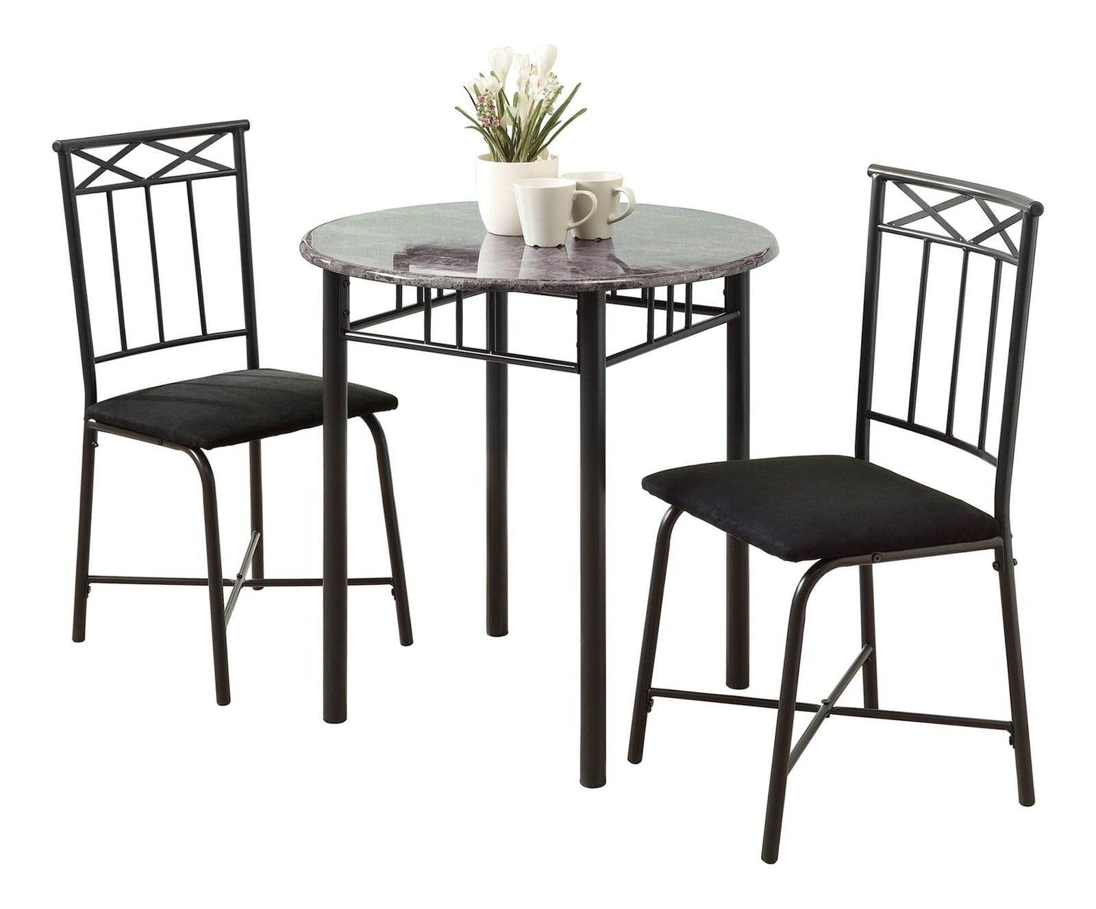 Transitional Dining Set, Grey, 3-pcs I5K0 - product image 1