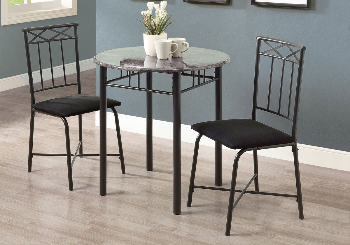 Transitional Dining Set, Grey, 3-pcs I5K0 - product image 4