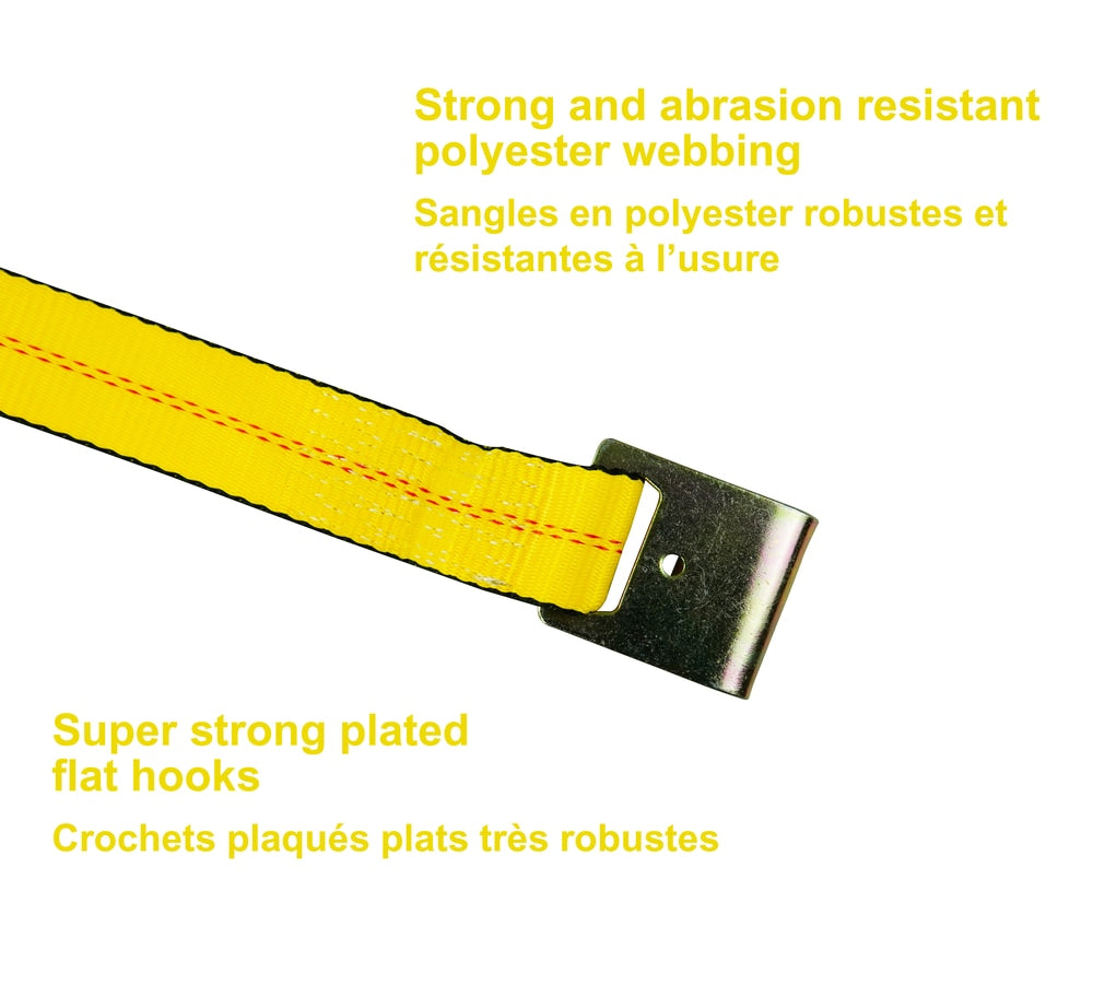 10,000-lb Commercial Ratchet Tie Down Strap, with Flat Hook, 2-in x 27-ft Z6H8 - product image 3