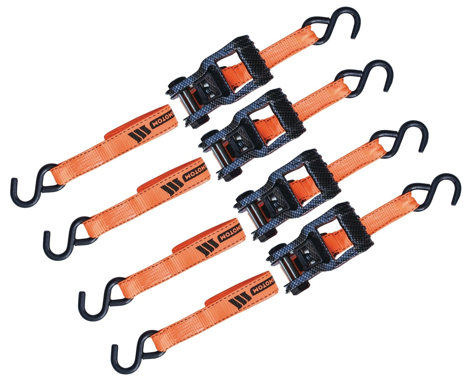 3,000-lb Heavy Duty Ratchet Tie Down Strap, 1.25-in x 14-ft, 4-pk X5O4 - product image 1