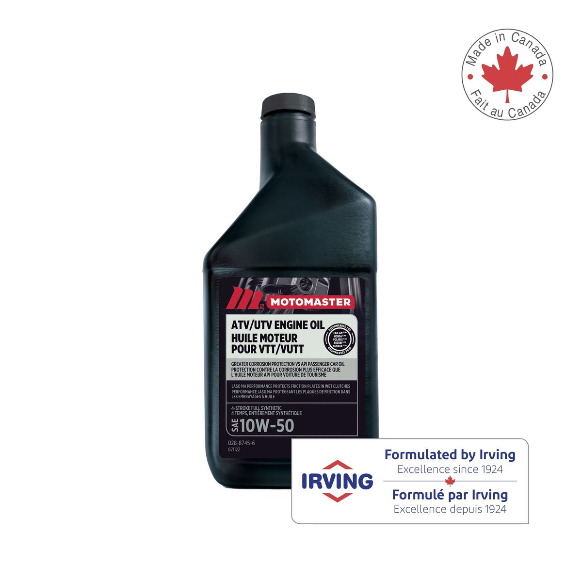 4-Stroke Synthetic ATV/UTV Engine Oil 10W50, 946-mL A9D2 - product image 3