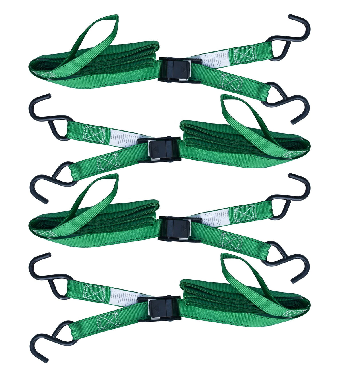 900-lb Cambuckle Tie-Down Straps, Weatherproof, 1-in x 10-ft, 4-pk O0D6 - product image 2