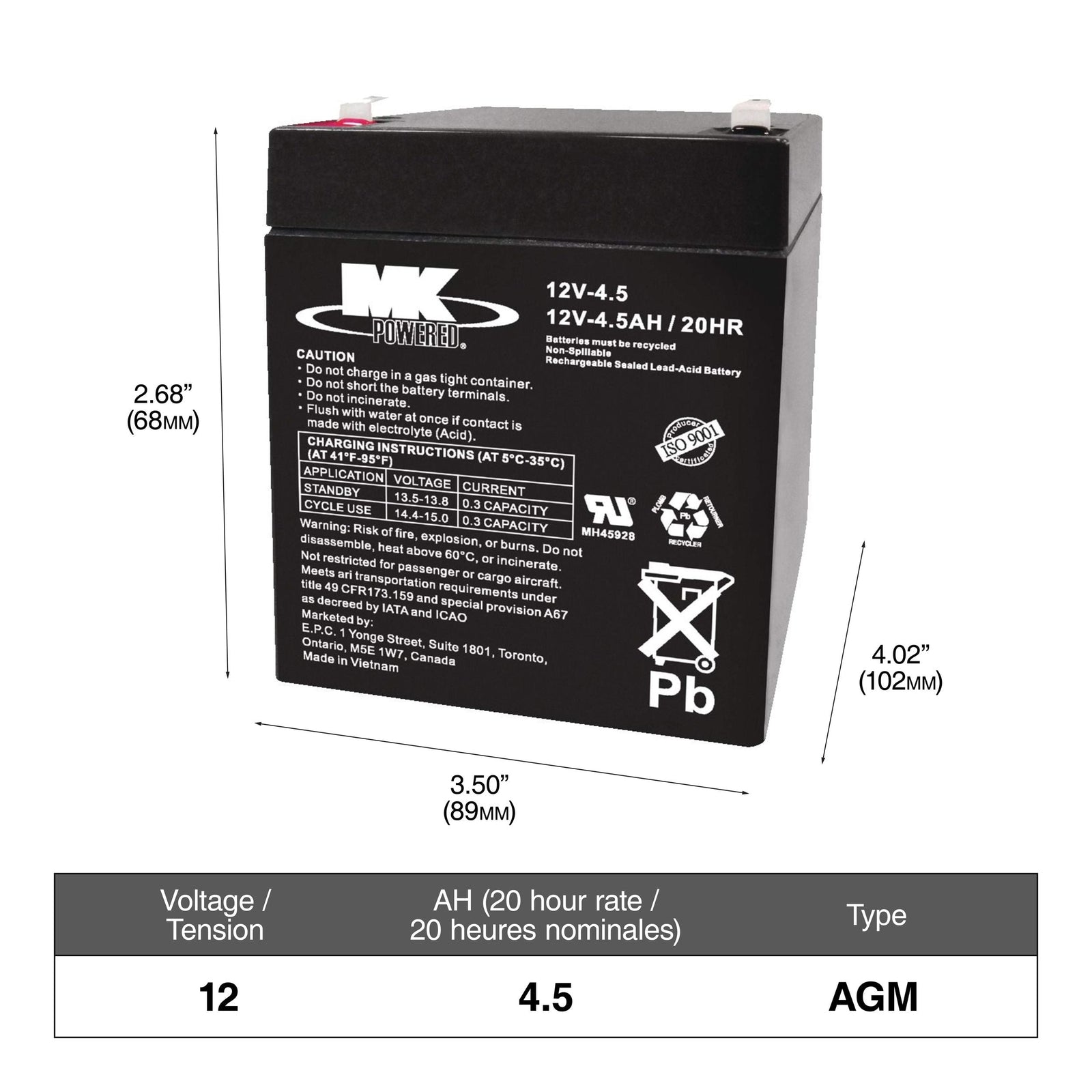 ELIMINATOR AGM Group Size 47 (H5/L2) Battery, 660 CCA J3U4 - product image 1