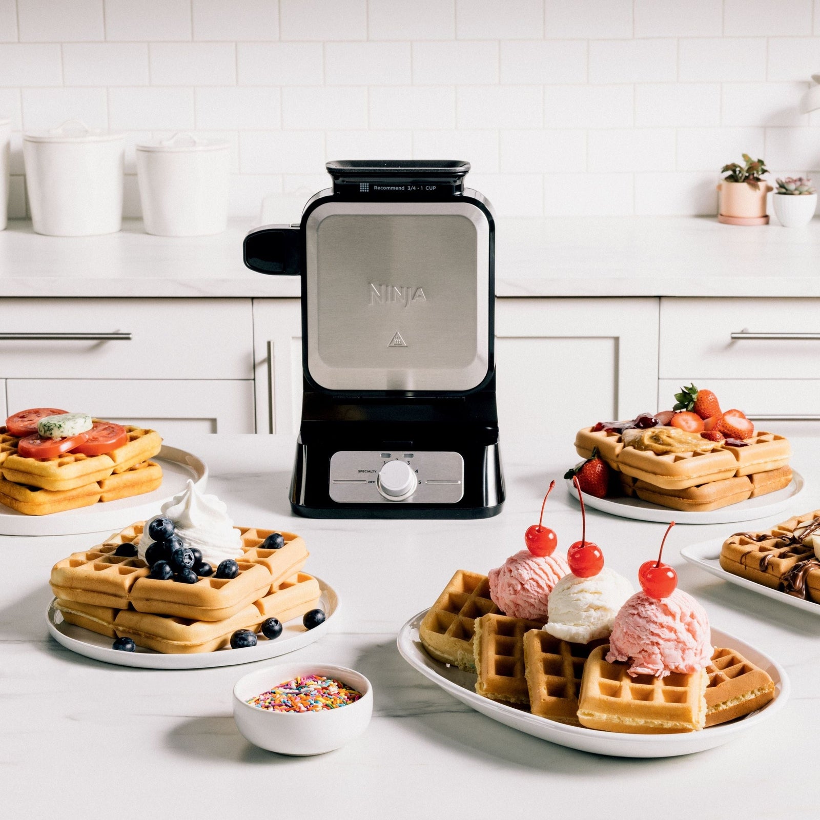 Neverstick 5-Shade Setting Waffle Maker L0J0 - product image 8