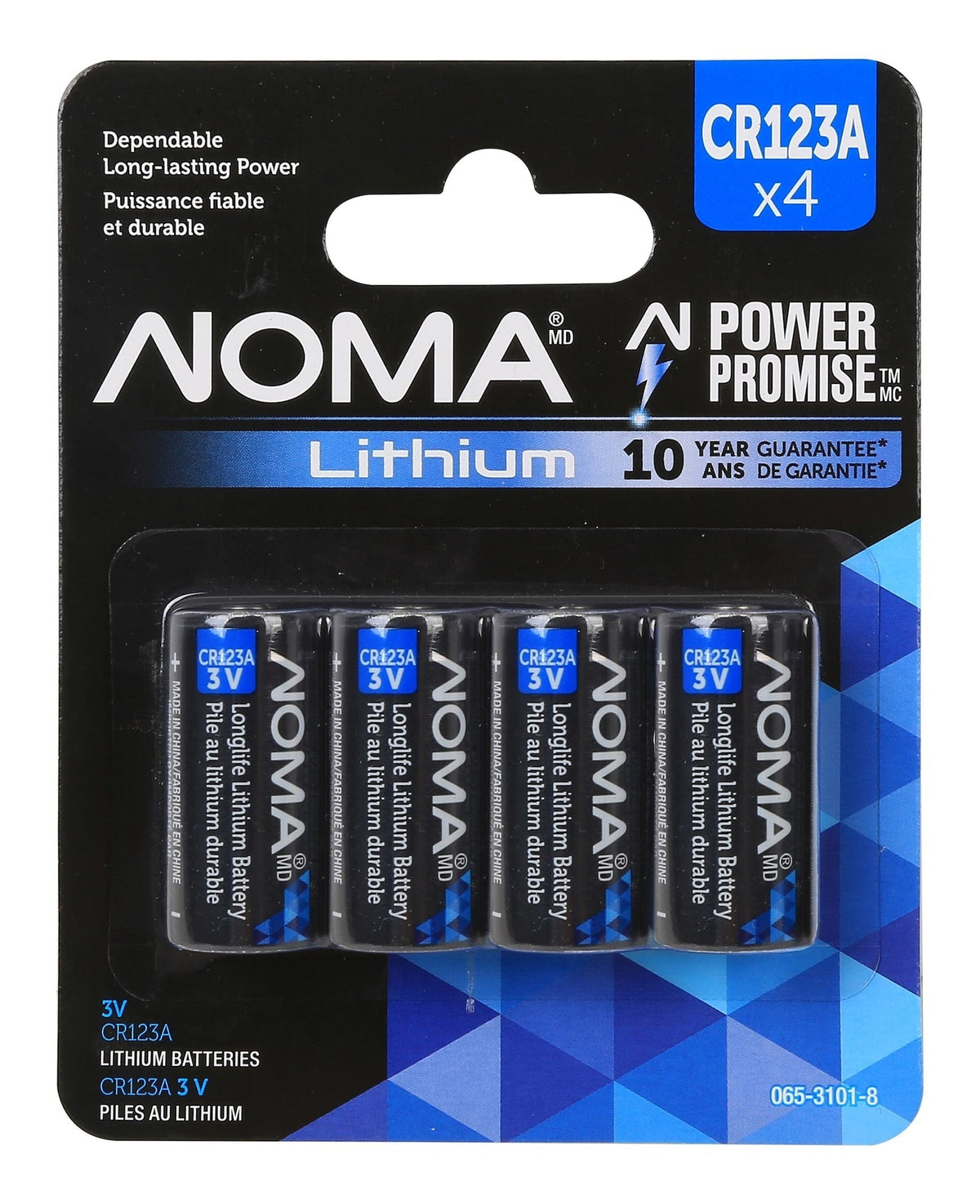 4-pk CR123 3V / 3 Volt Lithium Photo Batteries, Long Lasting T8K8 - product image 1